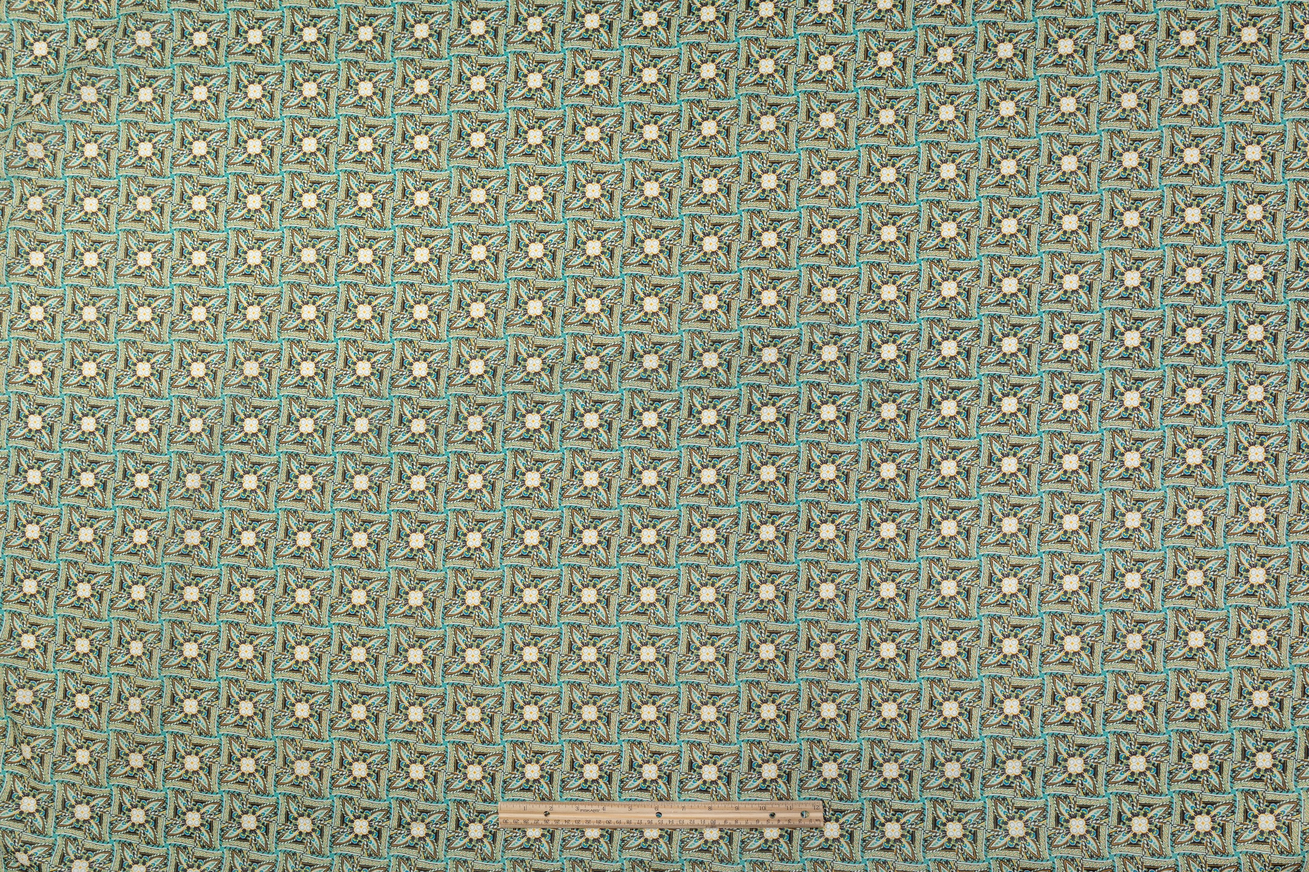 Printed Italian Linen - Green