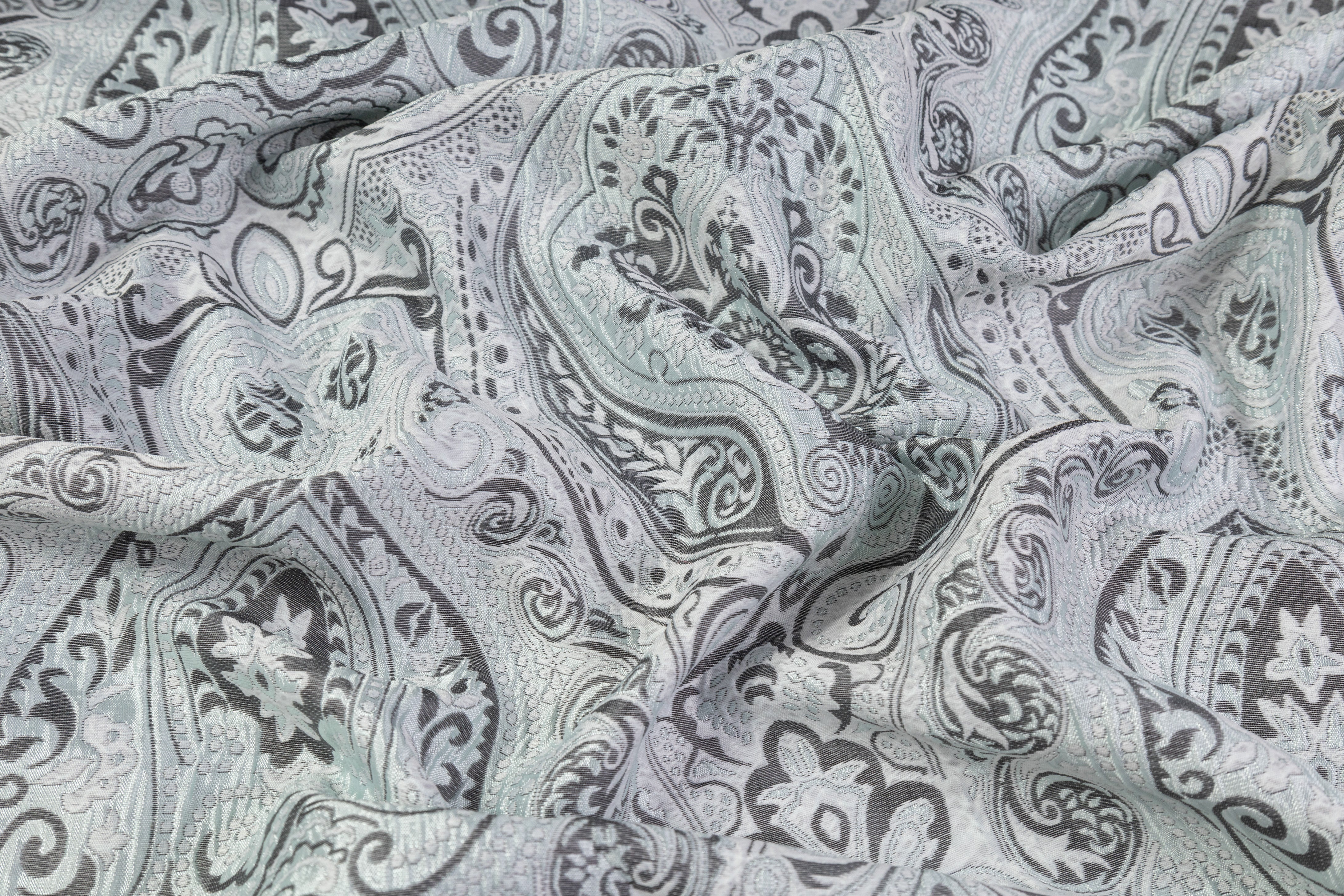 Damask Italian Brocade - Icy Blue