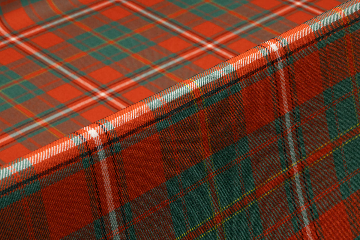 Plaid Italian Wool Suiting - Orange / Green