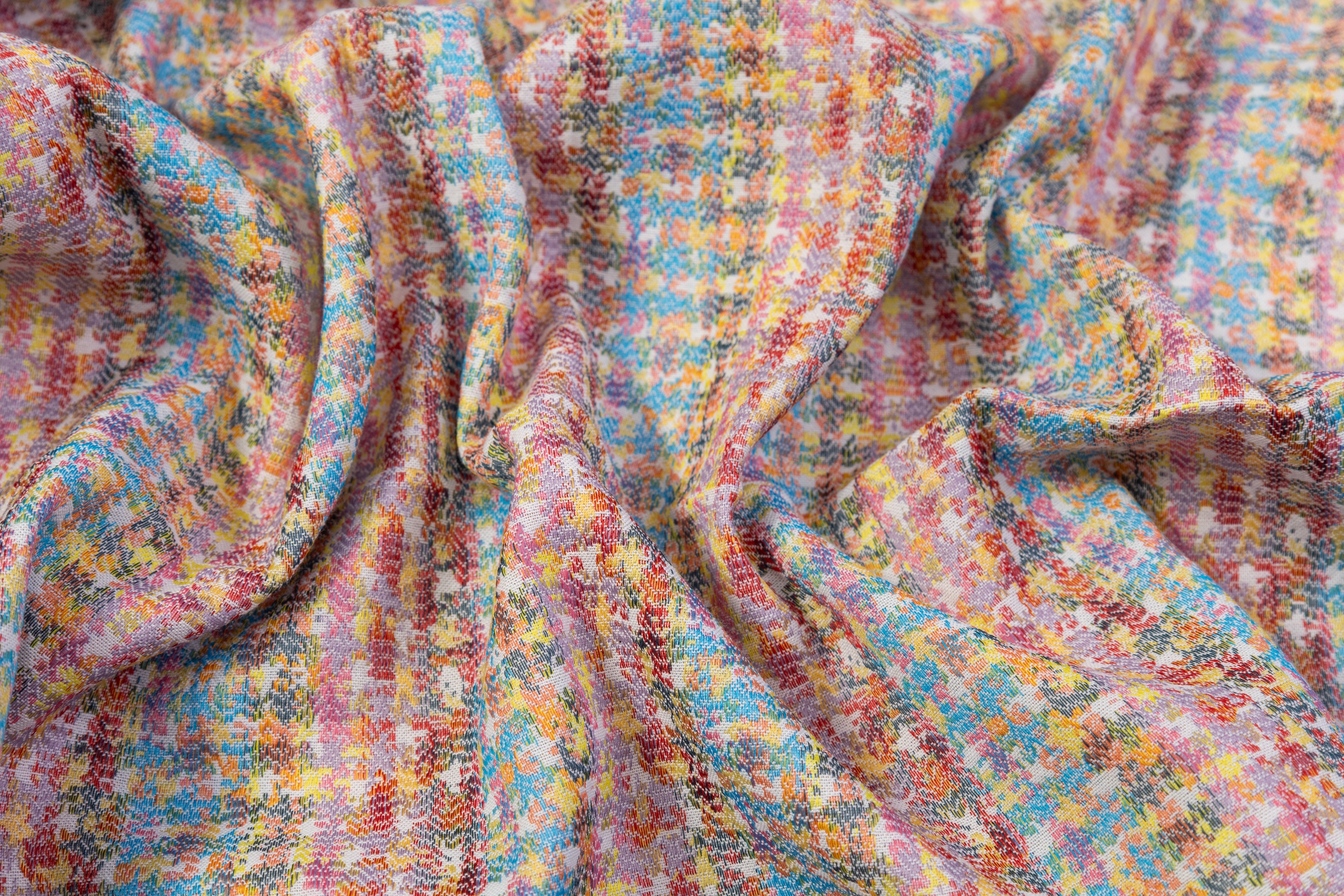 Italian Stretch Brocade - Multicolor