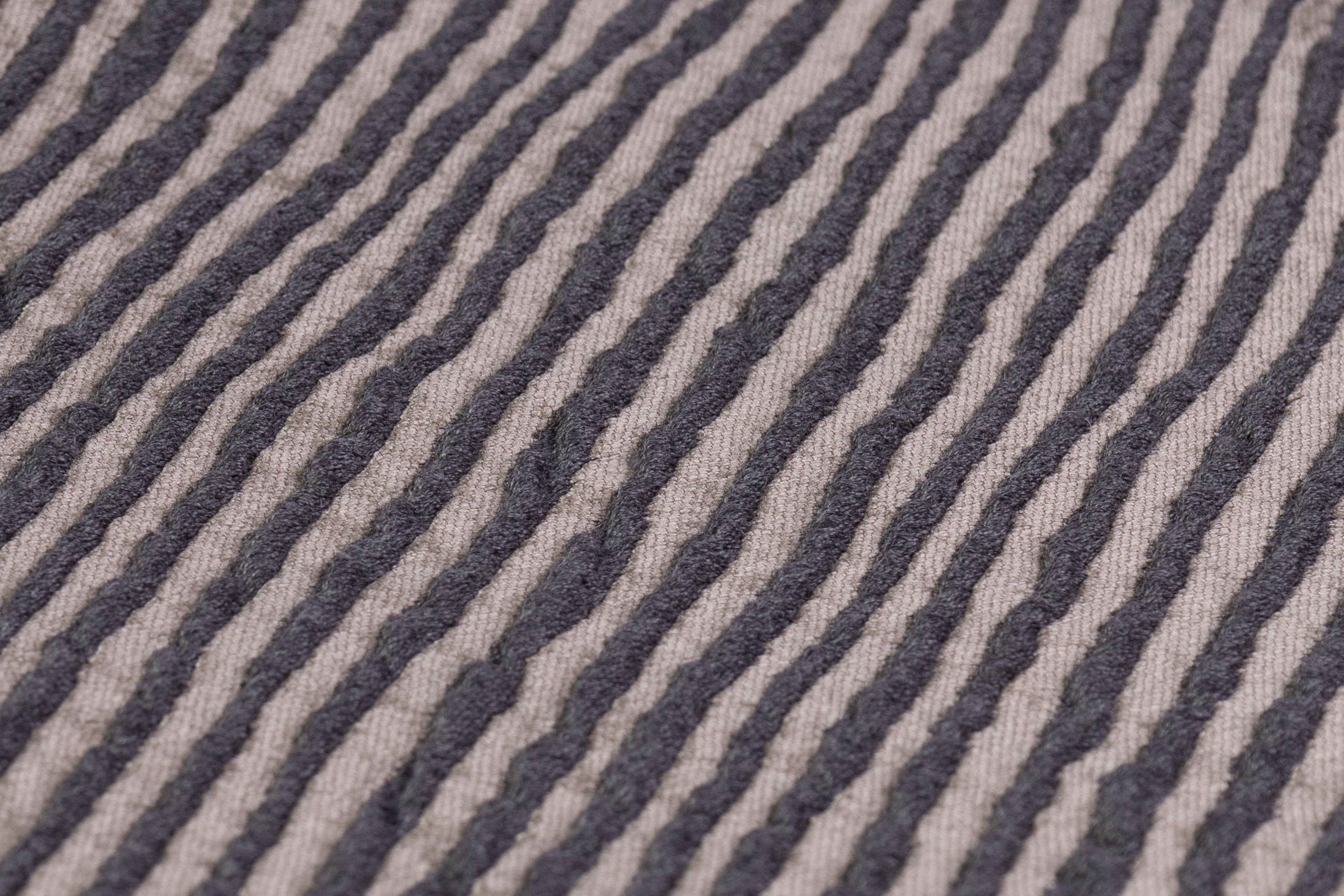 Diagonal Striped Chenille Italian Brocade - Blue Gray