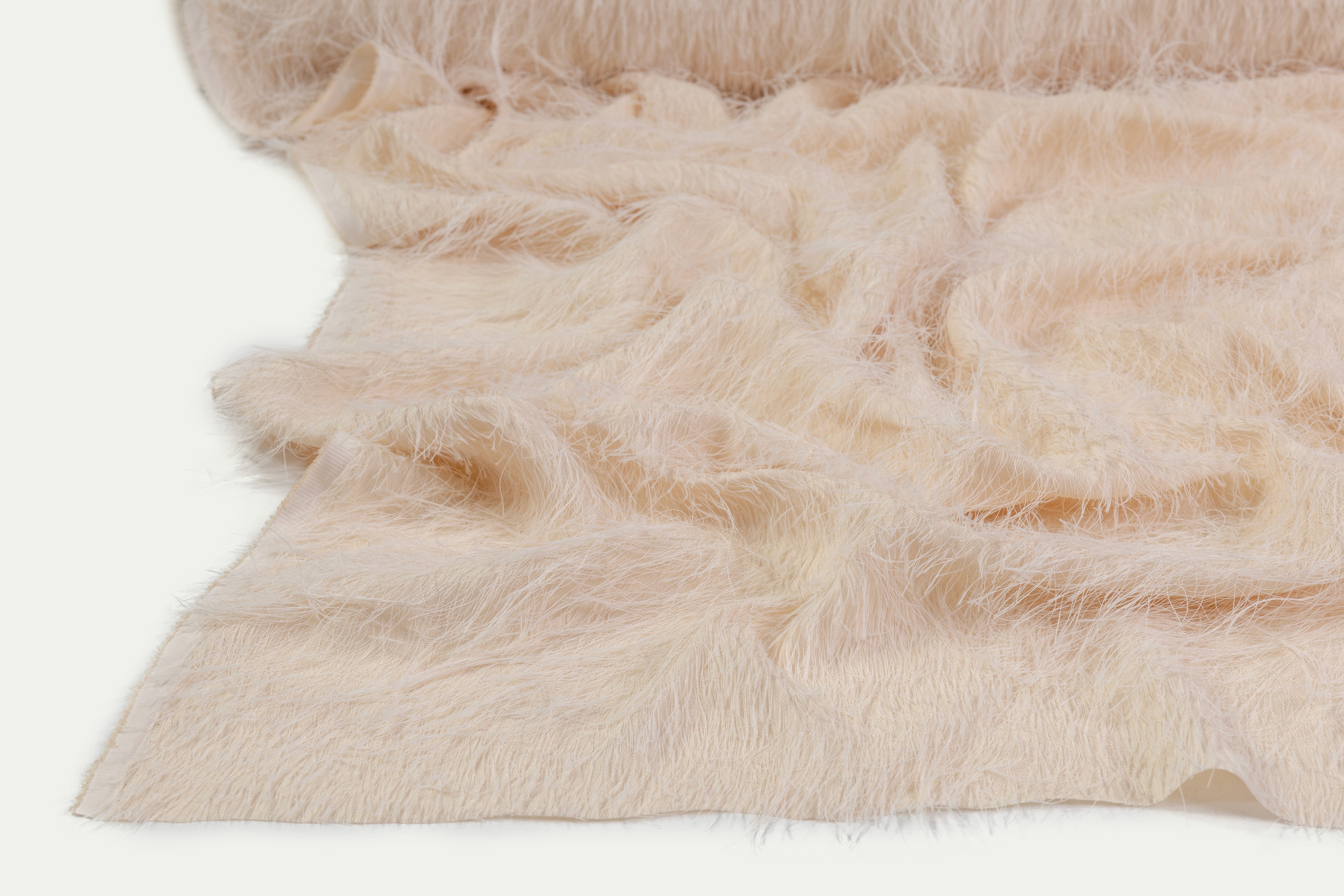 Fringed Viscose Acetate Blend - Cream