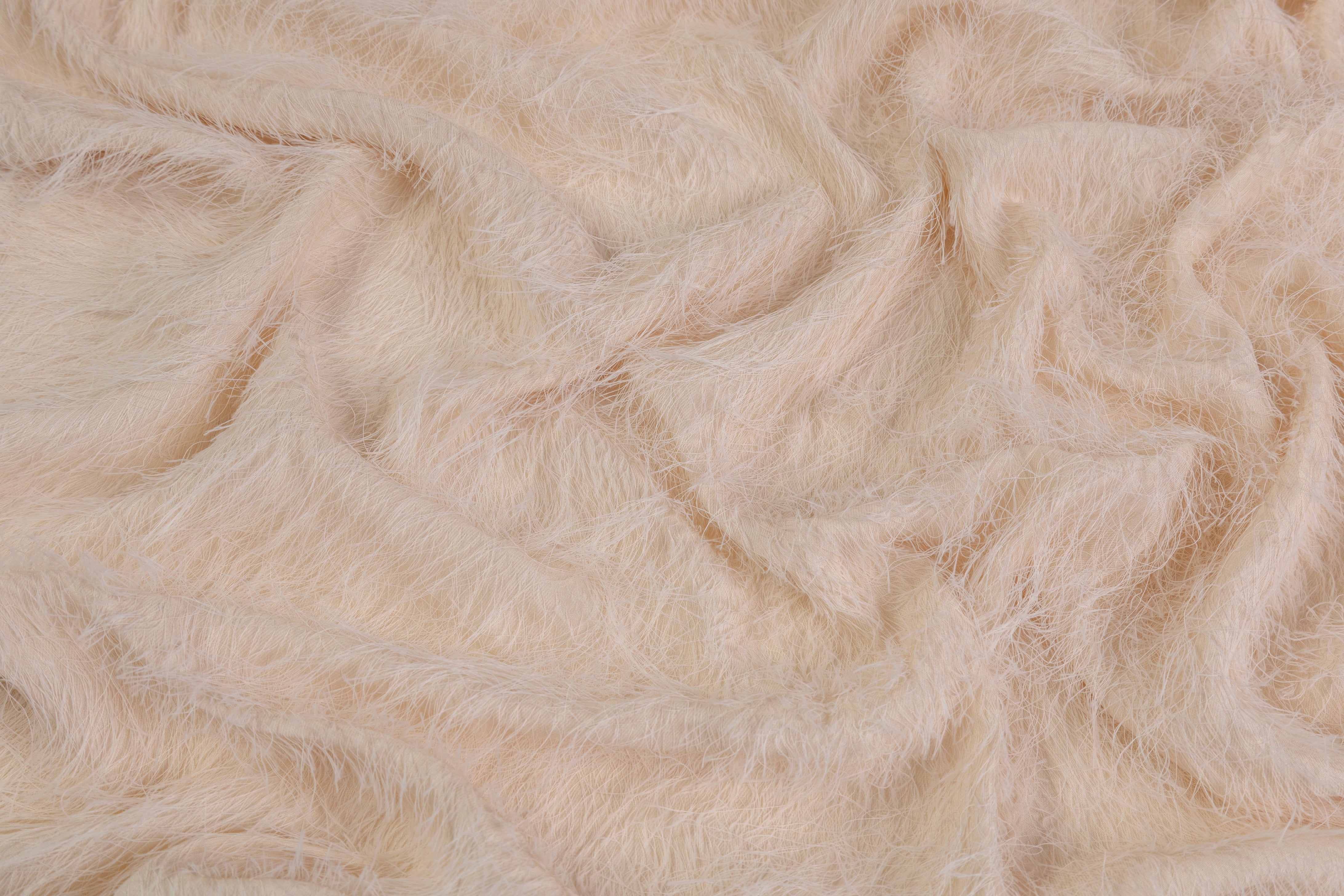 Fringed Viscose Acetate Blend - Cream