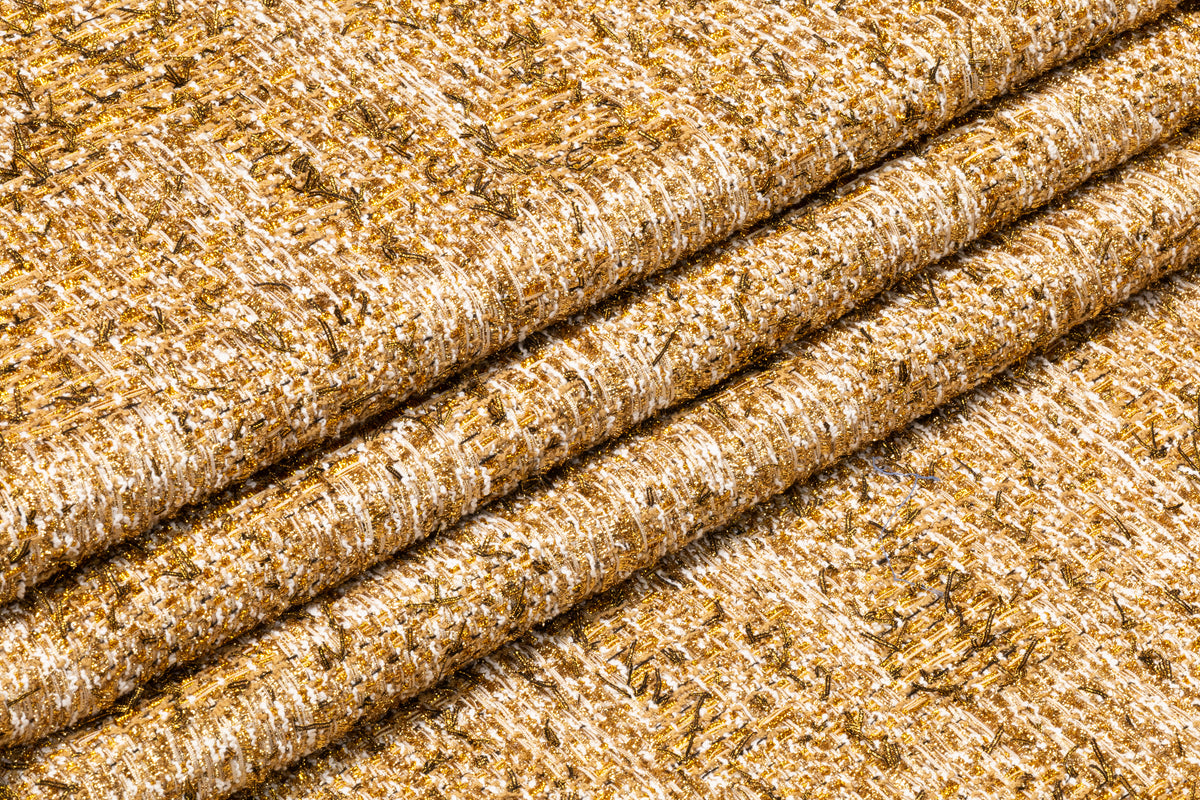 Metallic Italian Tweed - Gold