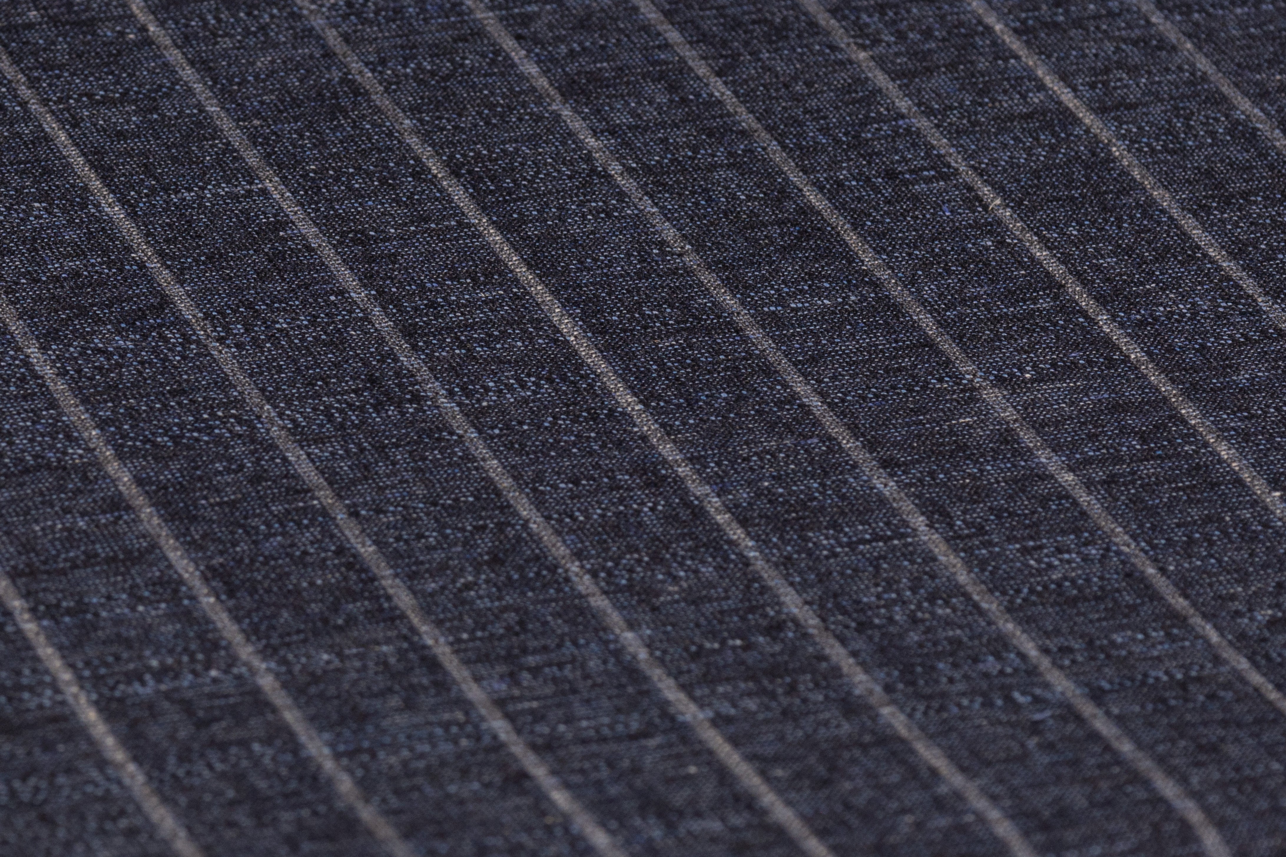 Tollegno - Striped Italian Wool Linen Suiting - Blue