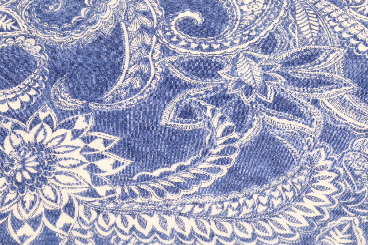 Emanuel Ungaro - Italian Silk and Wool Gauze - Blue