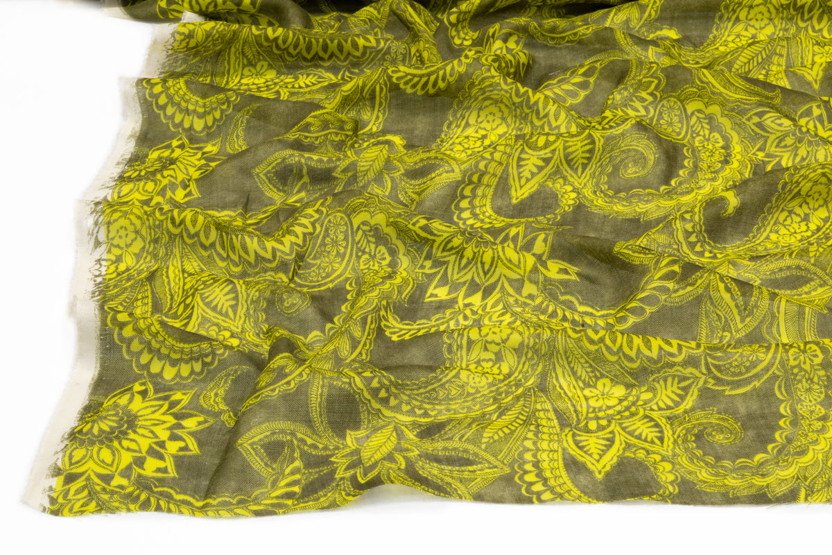 Emanuel Ungaro - Italian Silk and Wool Gauze - Green
