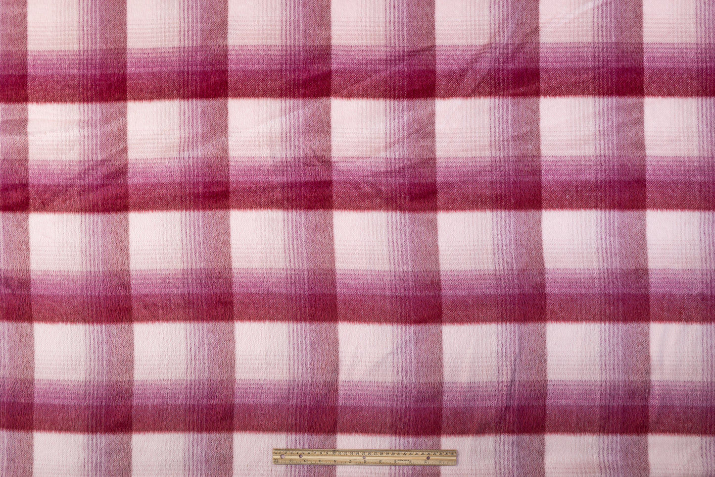 Checked Italian Alpaca Wool - Mauve / Pink