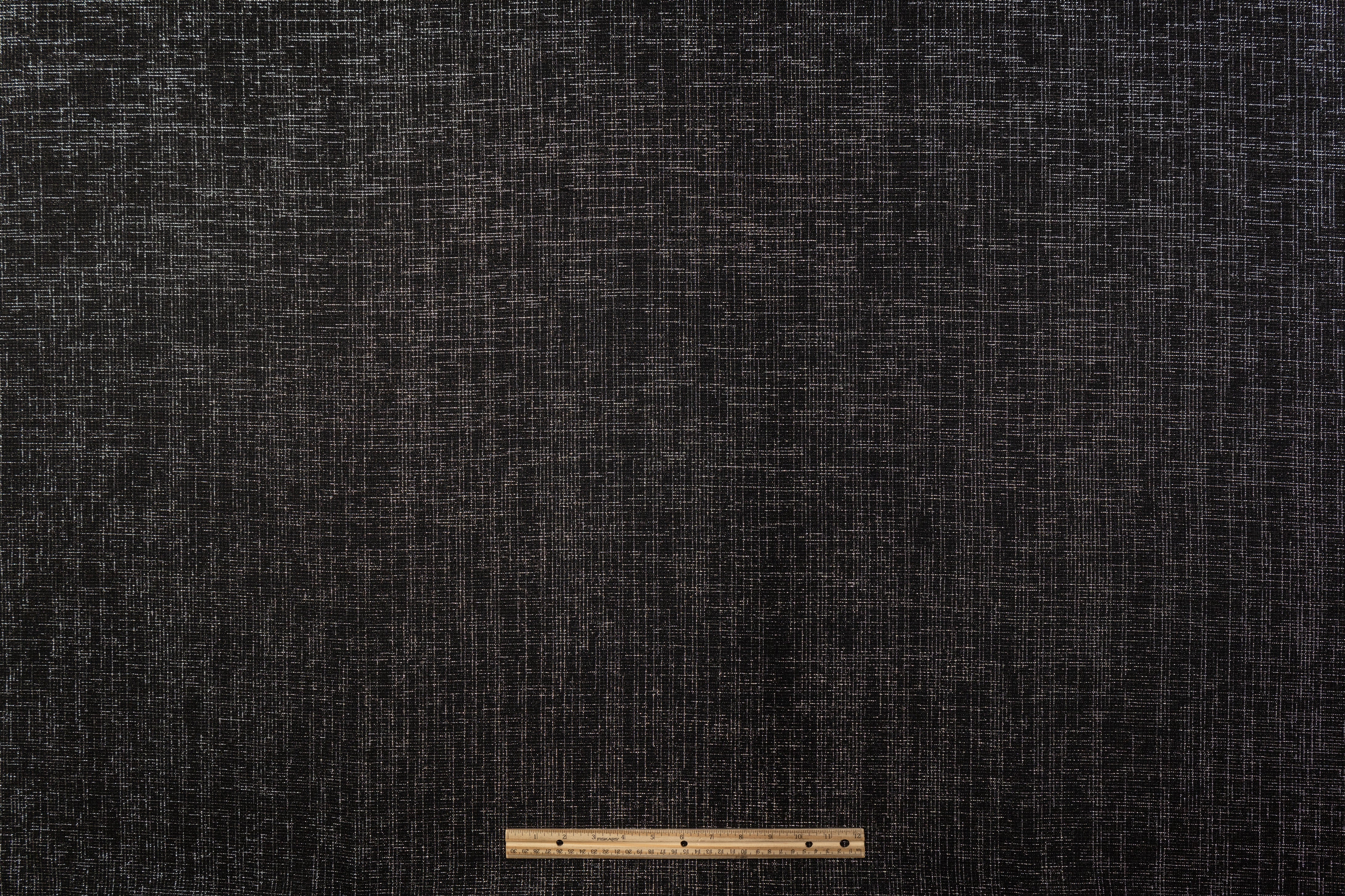 Italian Metallic Wool Tweed - Black / Silver
