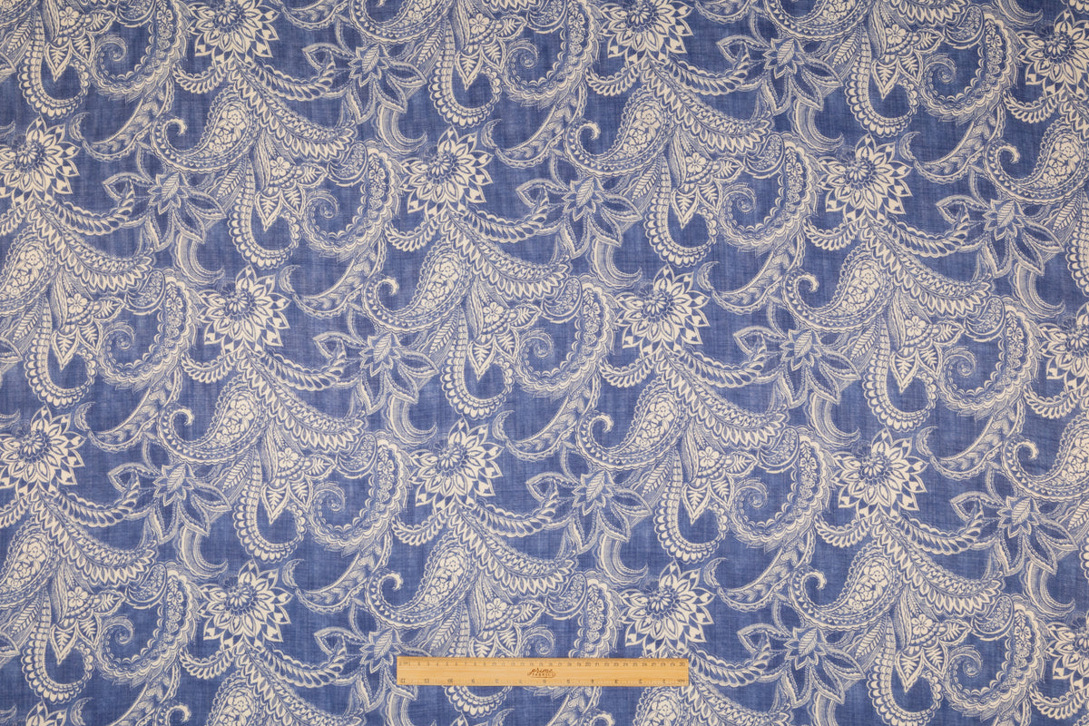 Emanuel Ungaro - Italian Silk and Wool Gauze - Blue