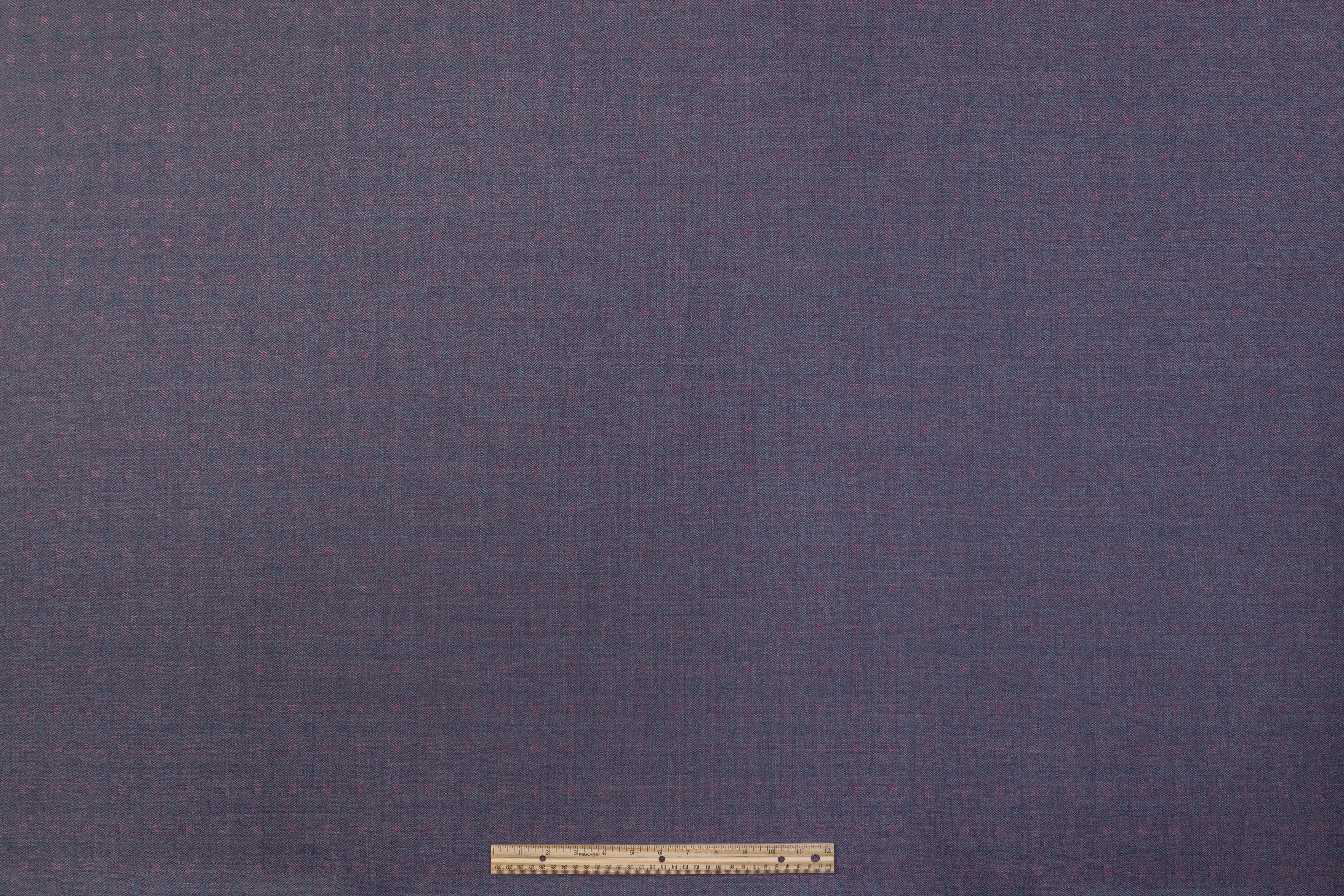 Italian Wool Suiting - Purple / Teal / Gray