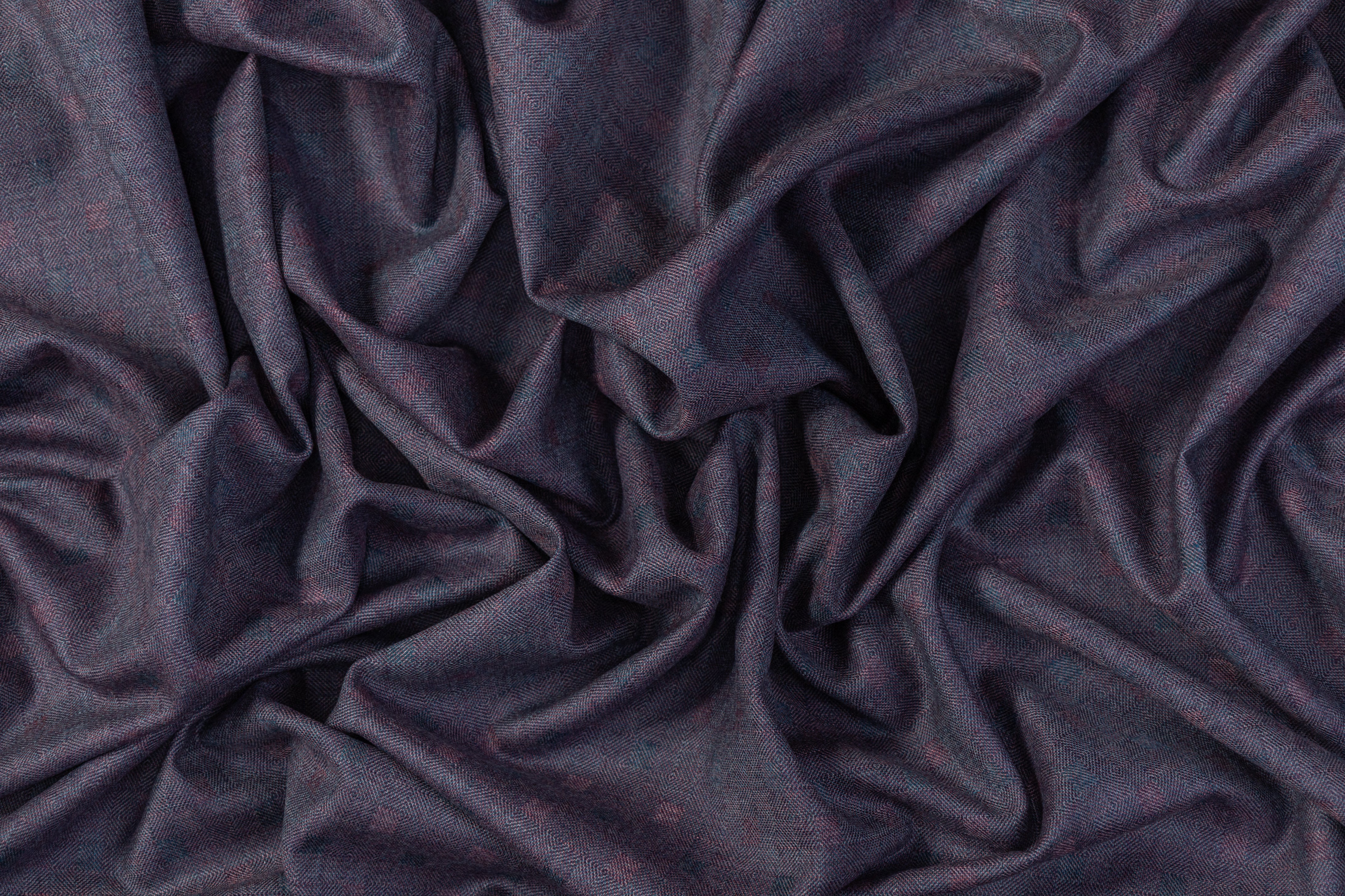 Italian Wool Suiting - Purple / Teal / Gray