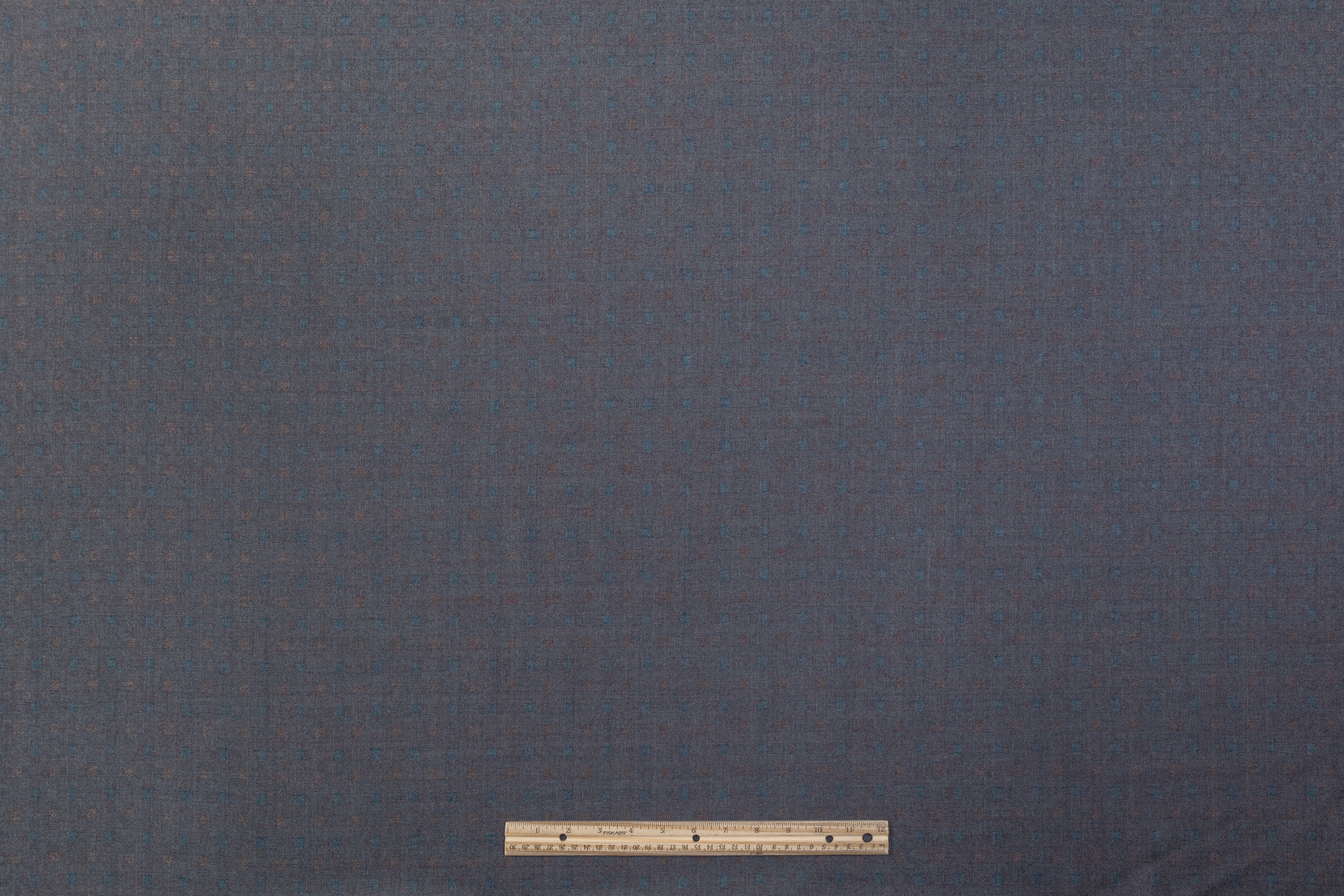 Italian Wool Suiting - Teal / Gray / Eggplant