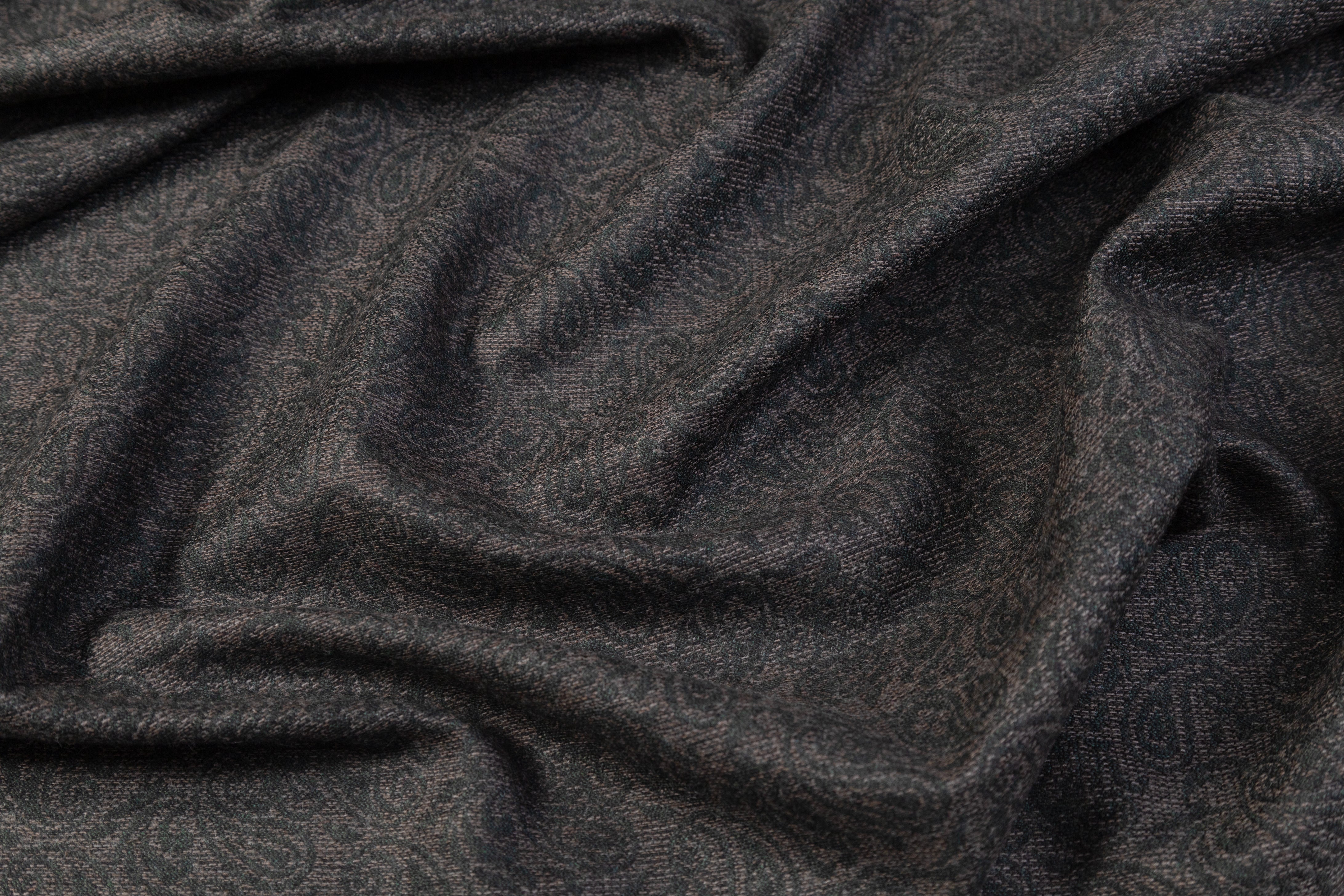 Etro - Paisley Italian Wool Suiting - Green / Gray