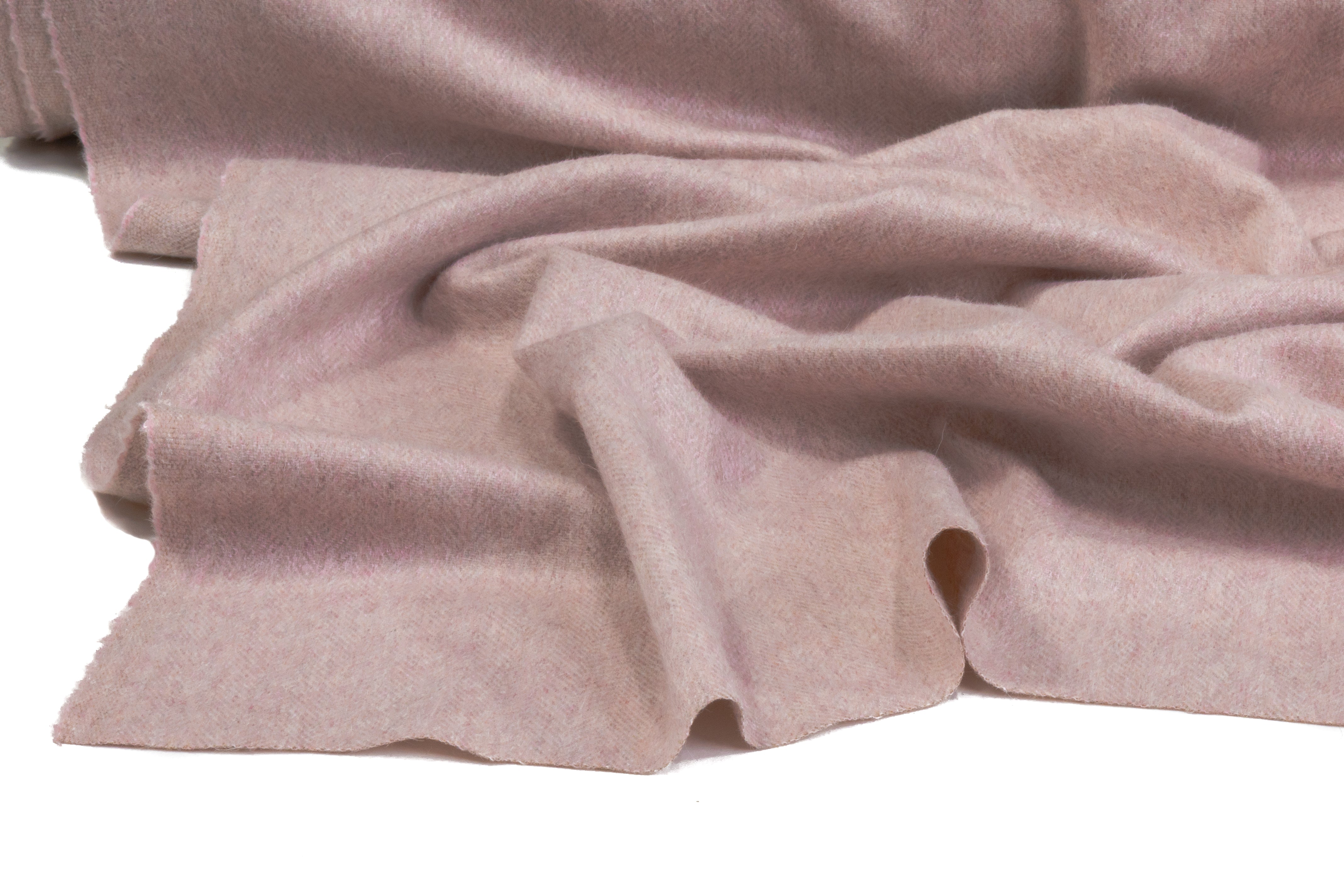 Italian Herringbone Wool Cashmere - Pink