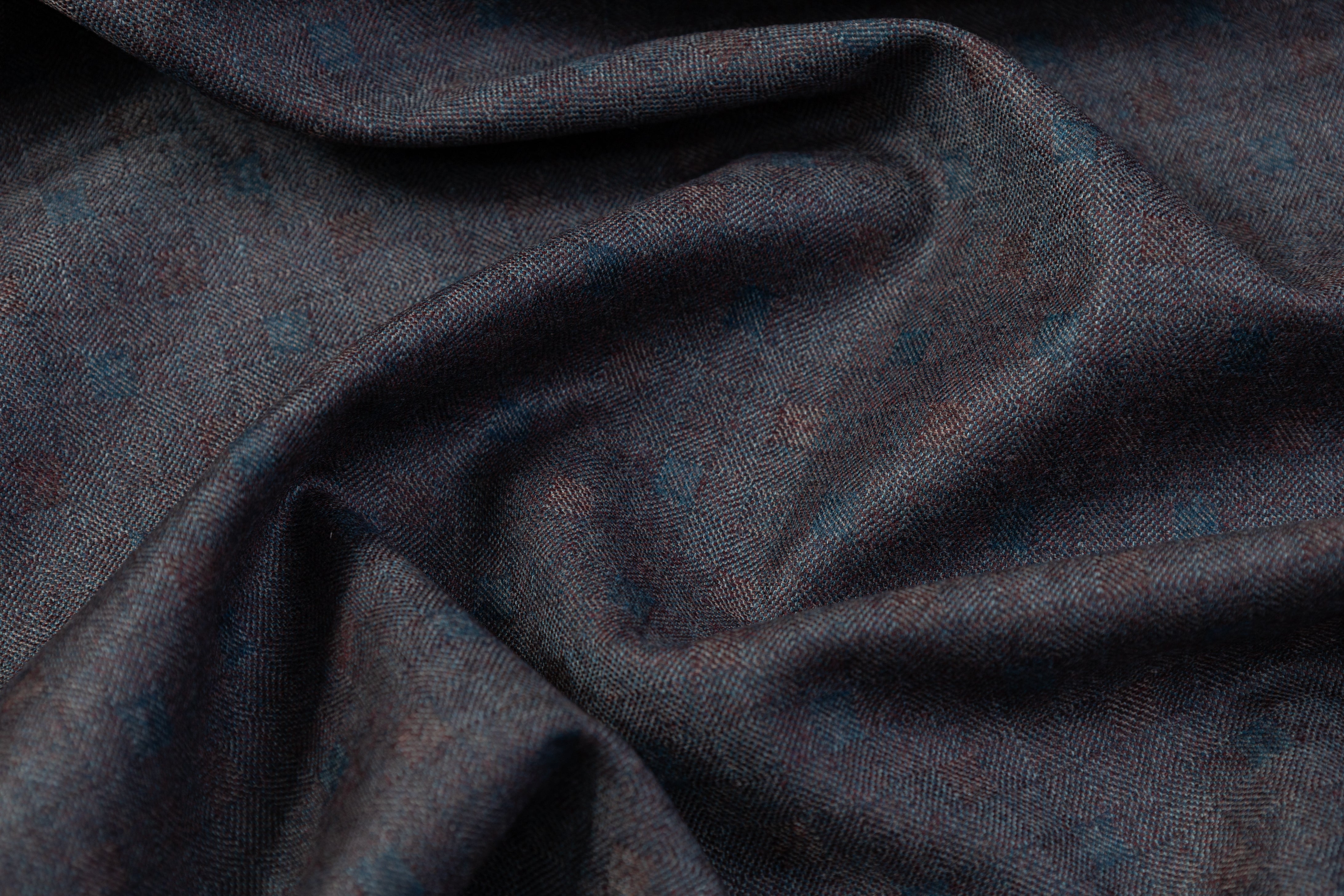 Italian Wool Suiting - Teal / Gray / Eggplant