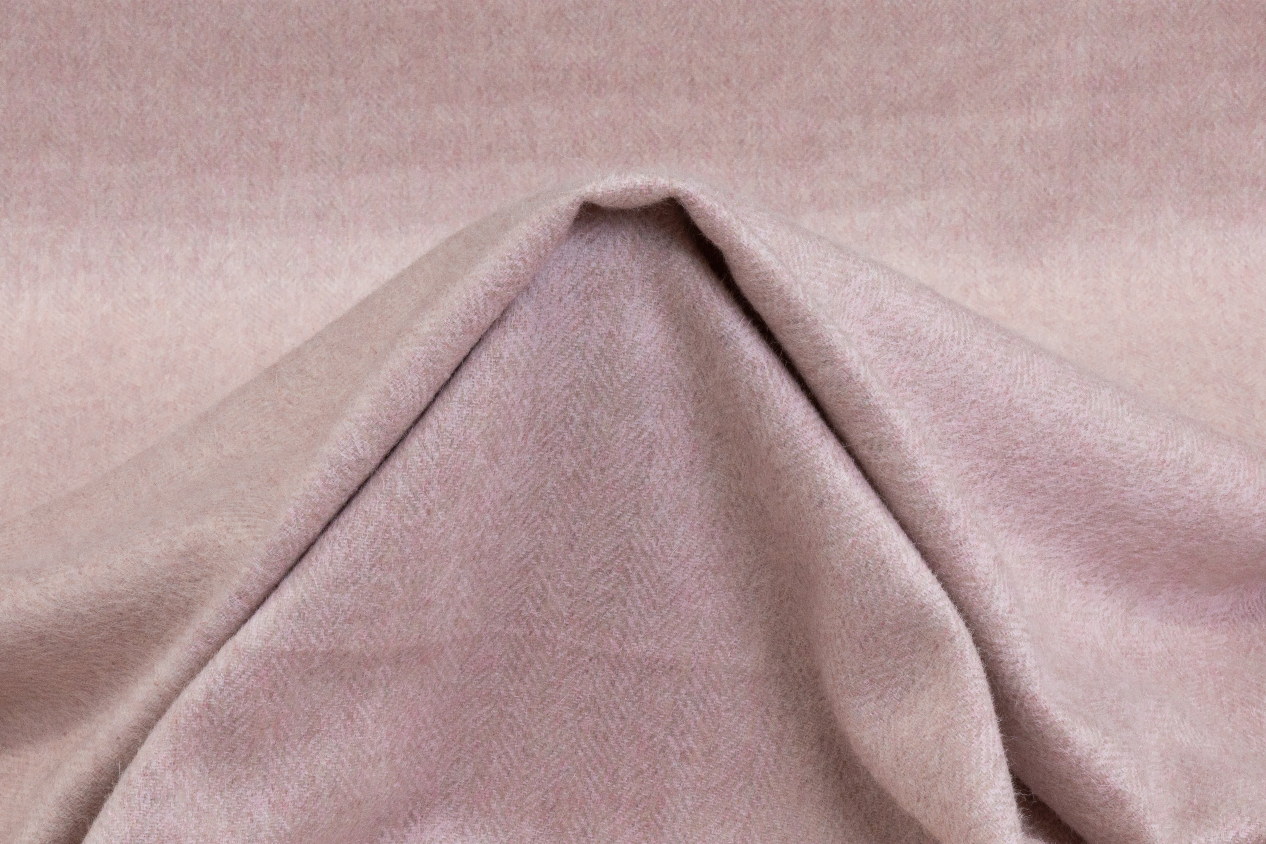 Italian Herringbone Wool Cashmere - Pink