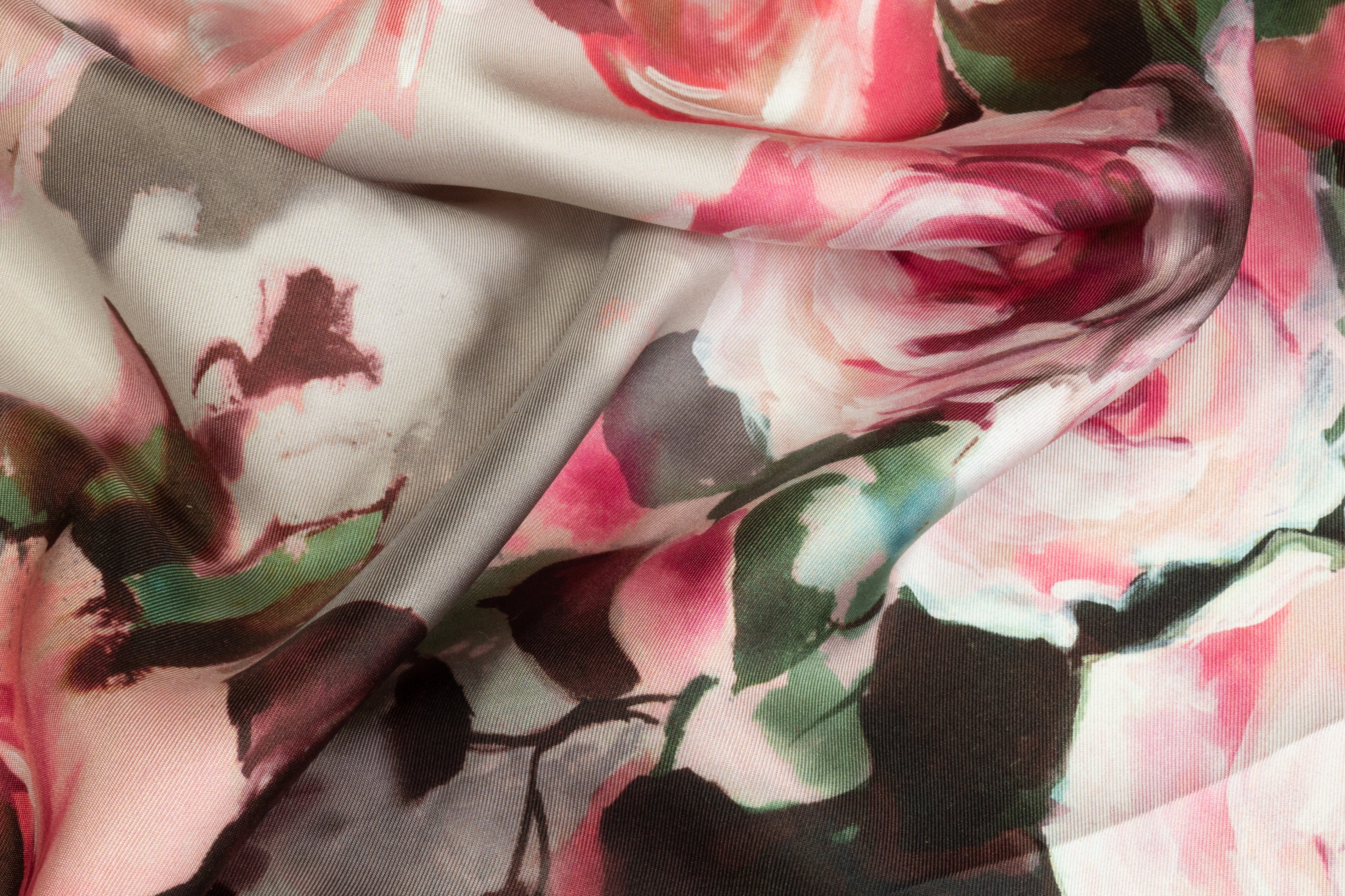 Floral Italian Silk Twill - Multicolor