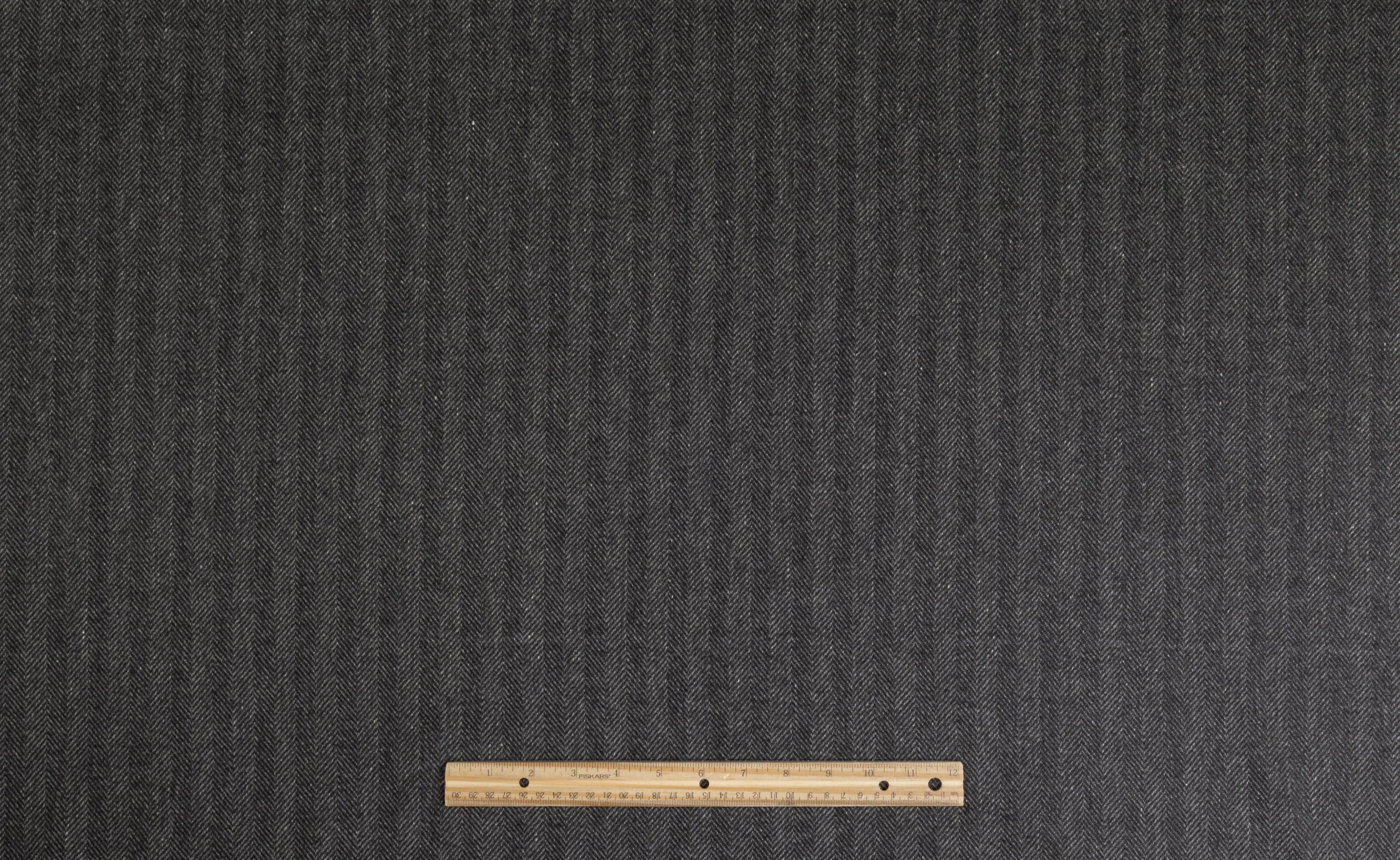 Cerruti - Italian Herringbone Cashmere Wool - Charcoal Gray