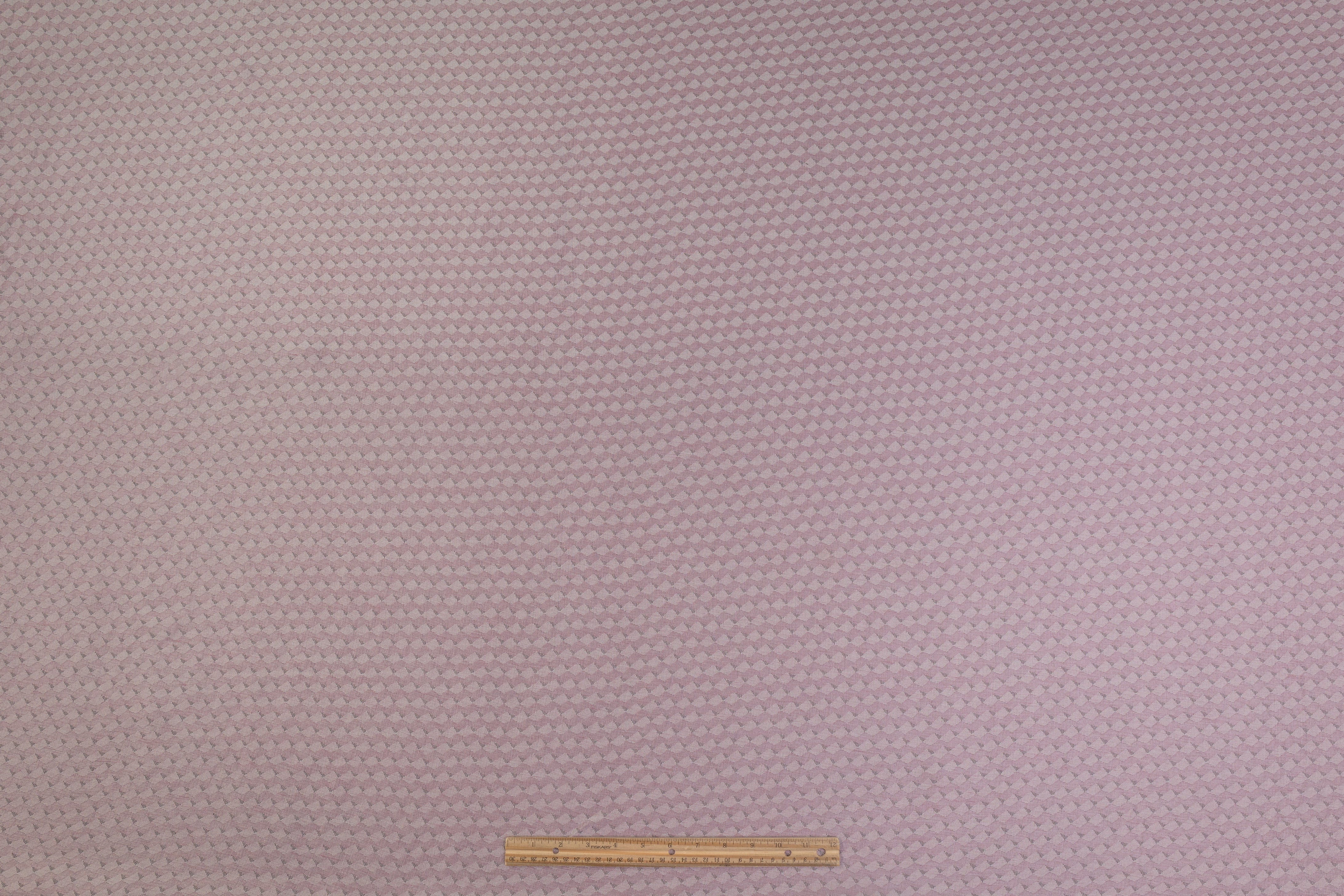Geometric Italian Silk Blend Jacquard - Pink / Gray