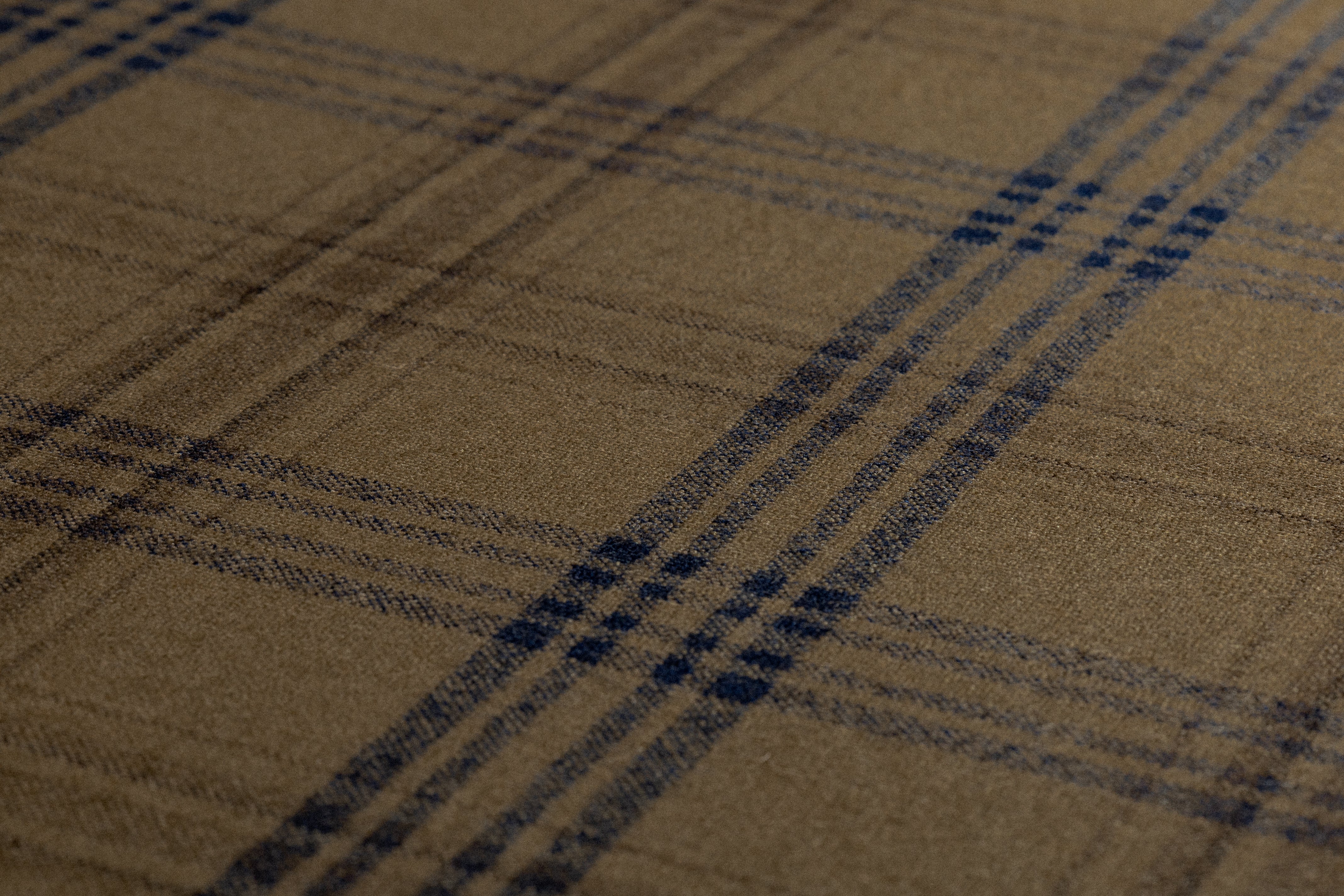 Plaid Italian Wool Suiting - Olive Green / Navy