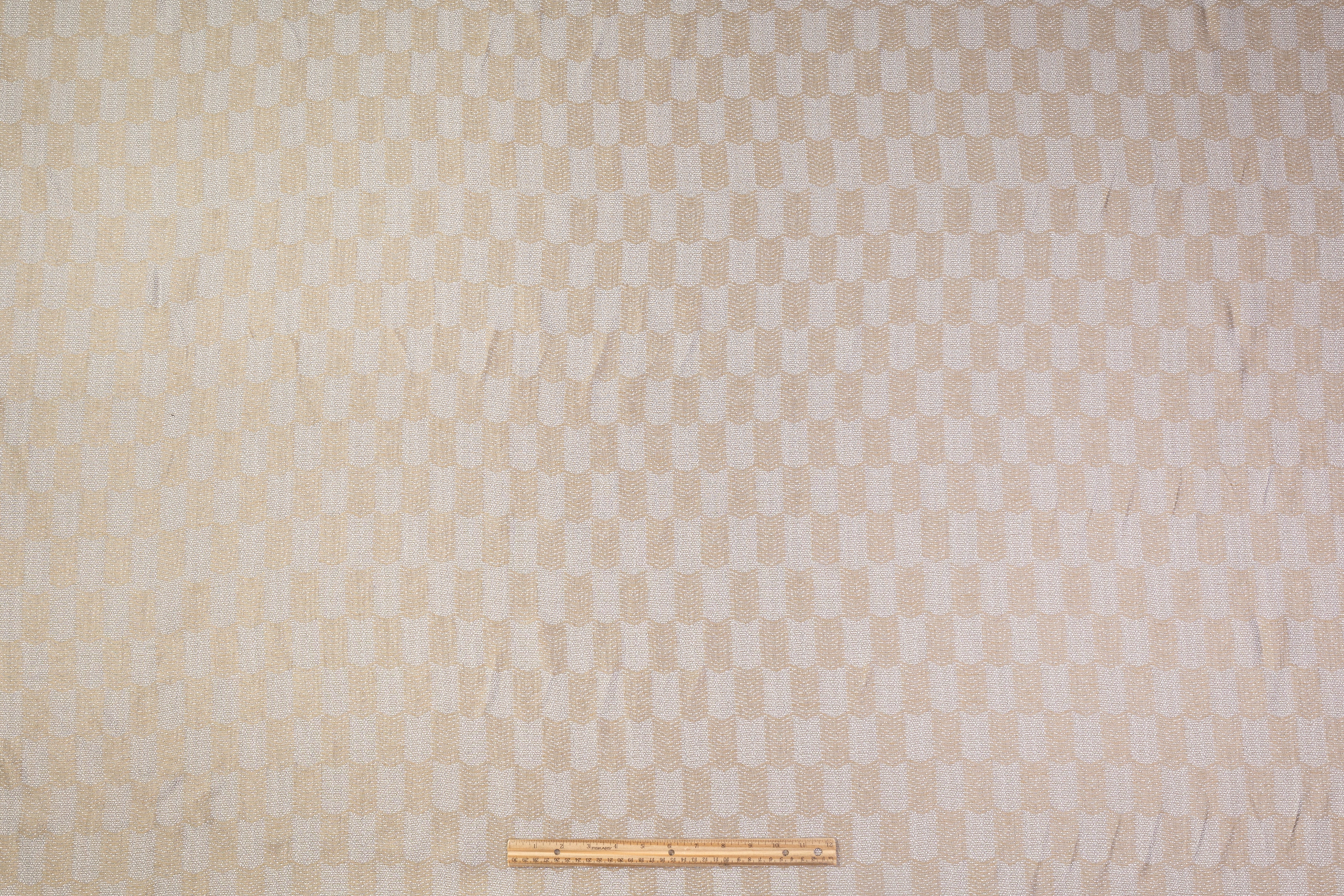 Geometric Italian Silk Blend Jacquard - Gray / Taupe