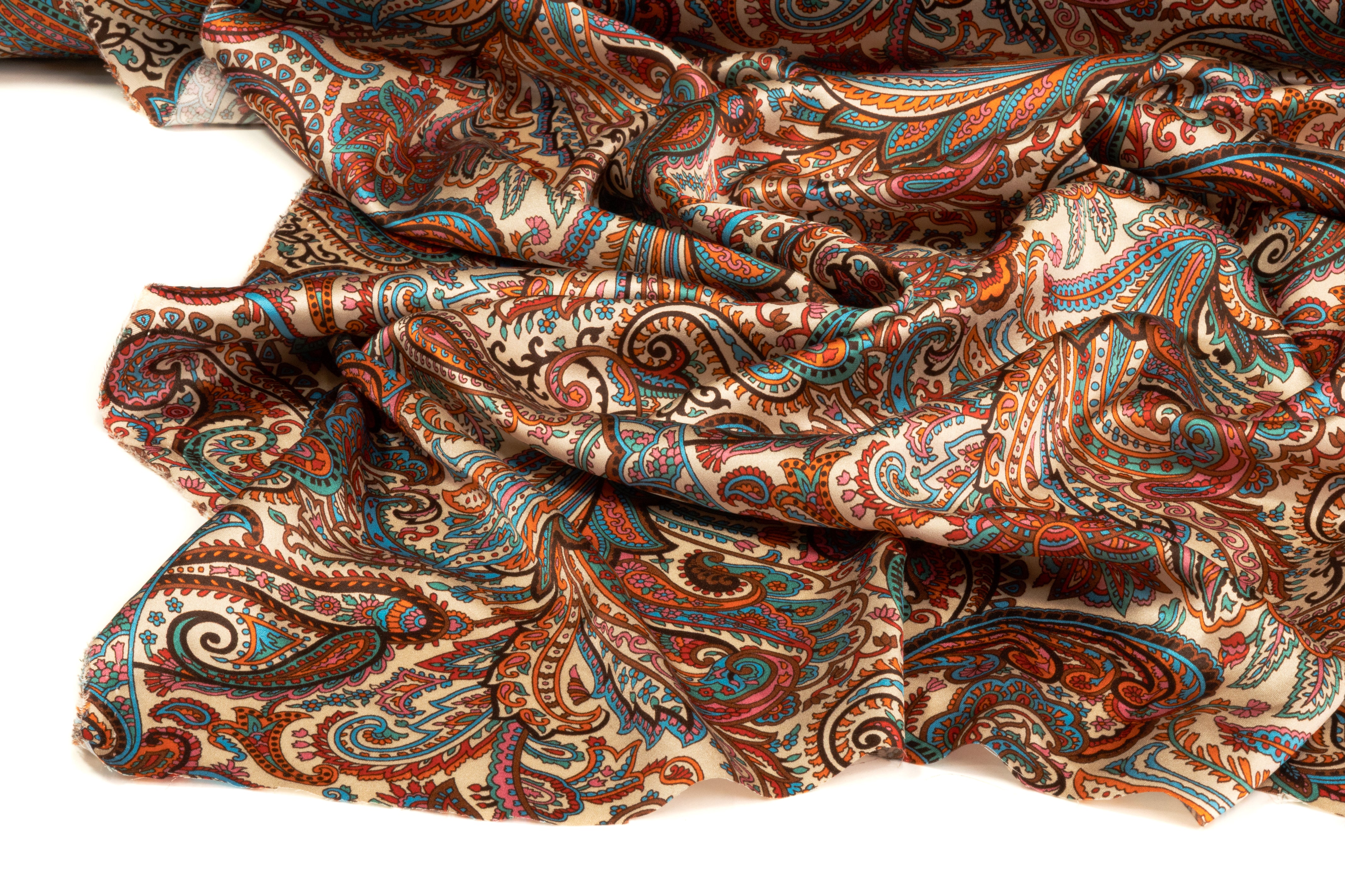 Etro - Paisley Italian Silk Charmeuse - Multicolor