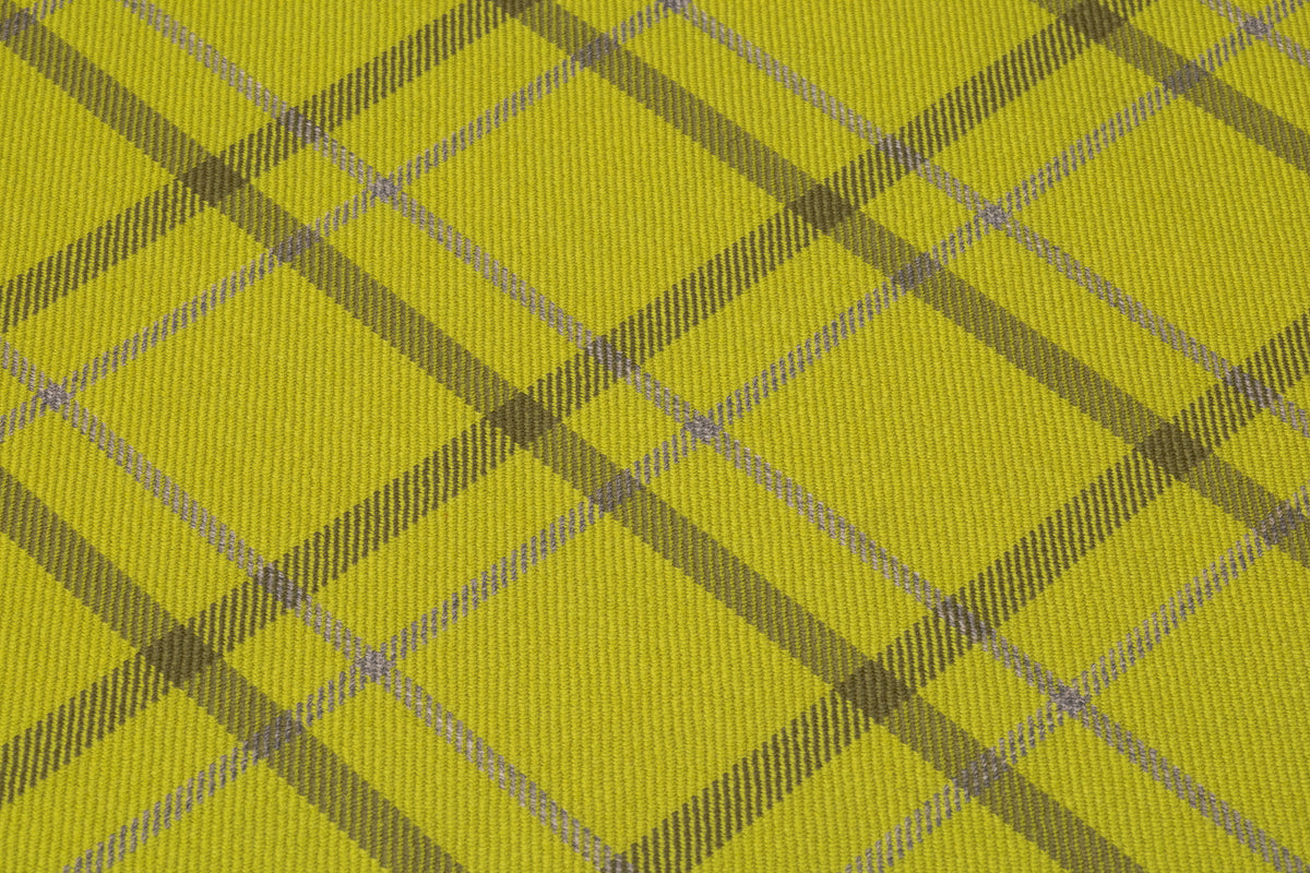 Tartan Italian Wool Suiting - Chartreuse Green