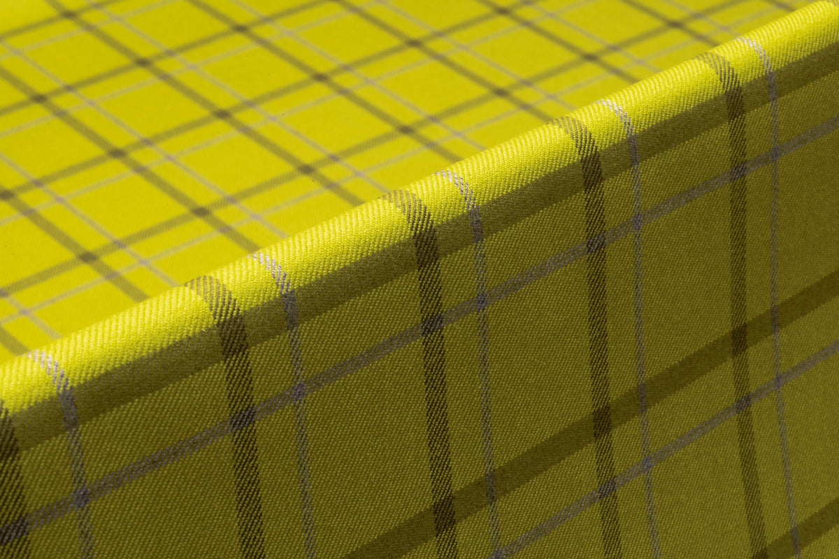 Tartan Italian Wool Suiting - Chartreuse Green