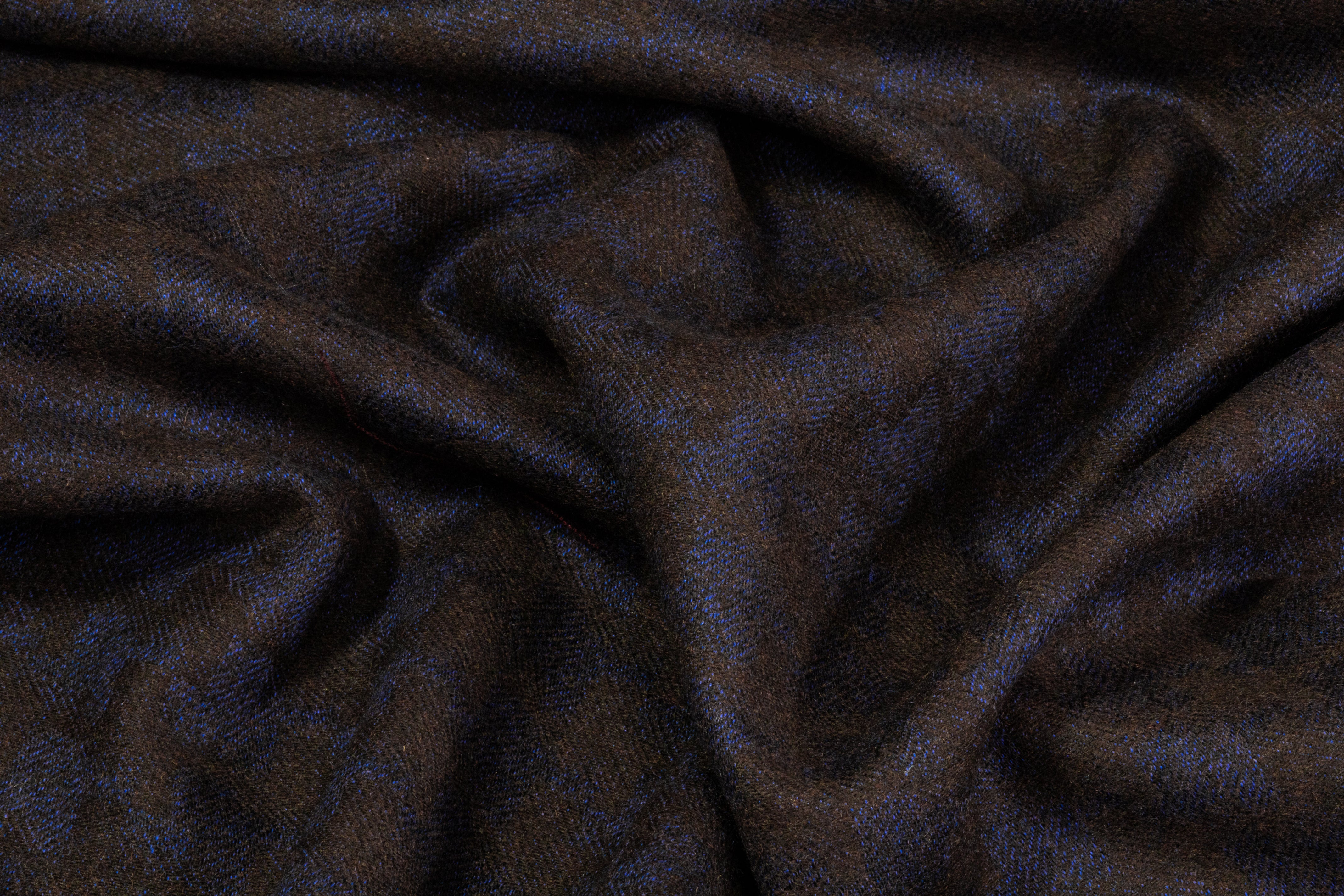 Armani - Houndstooth Italian Wool - Brown / Blue