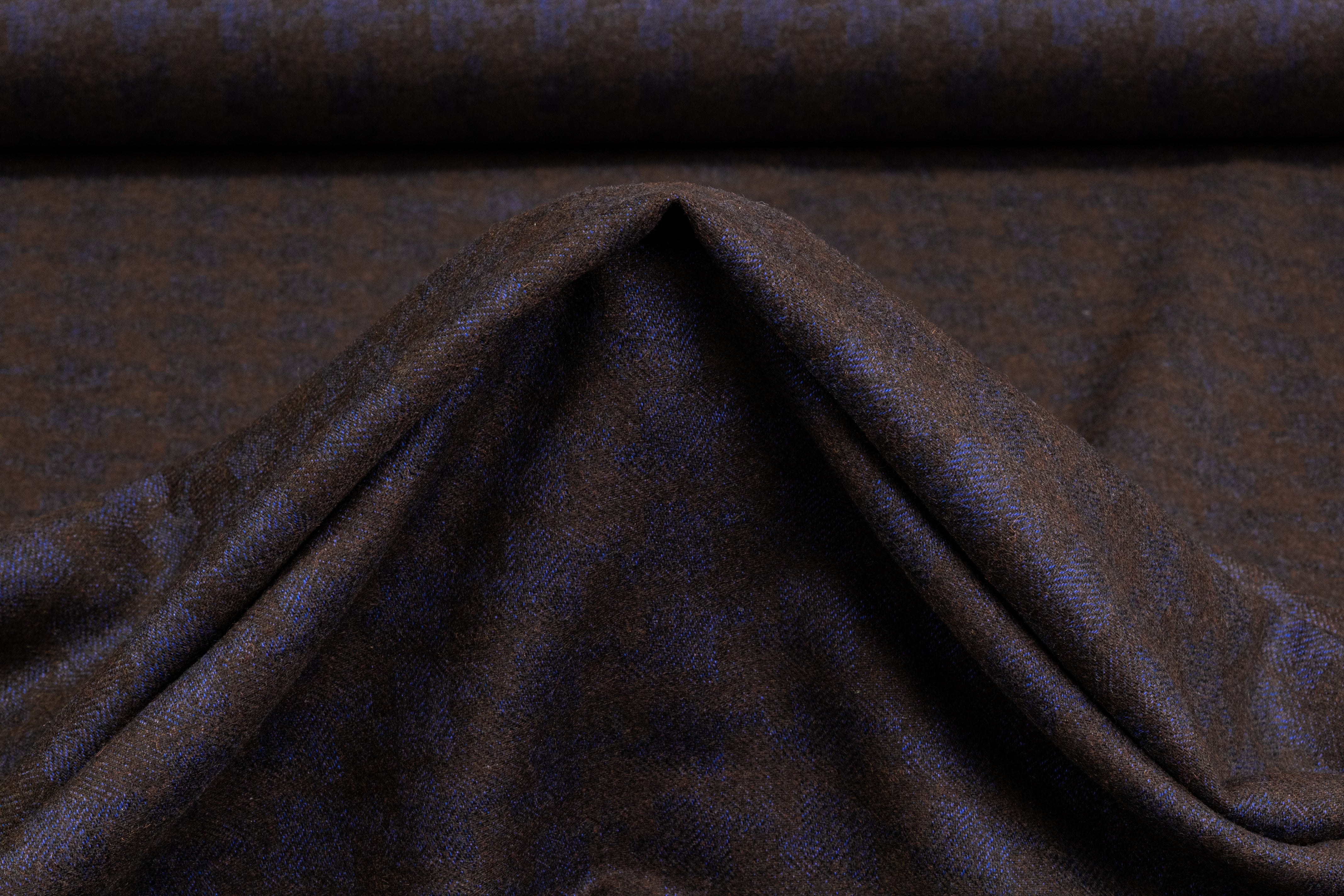 Armani - Houndstooth Italian Wool - Brown / Blue