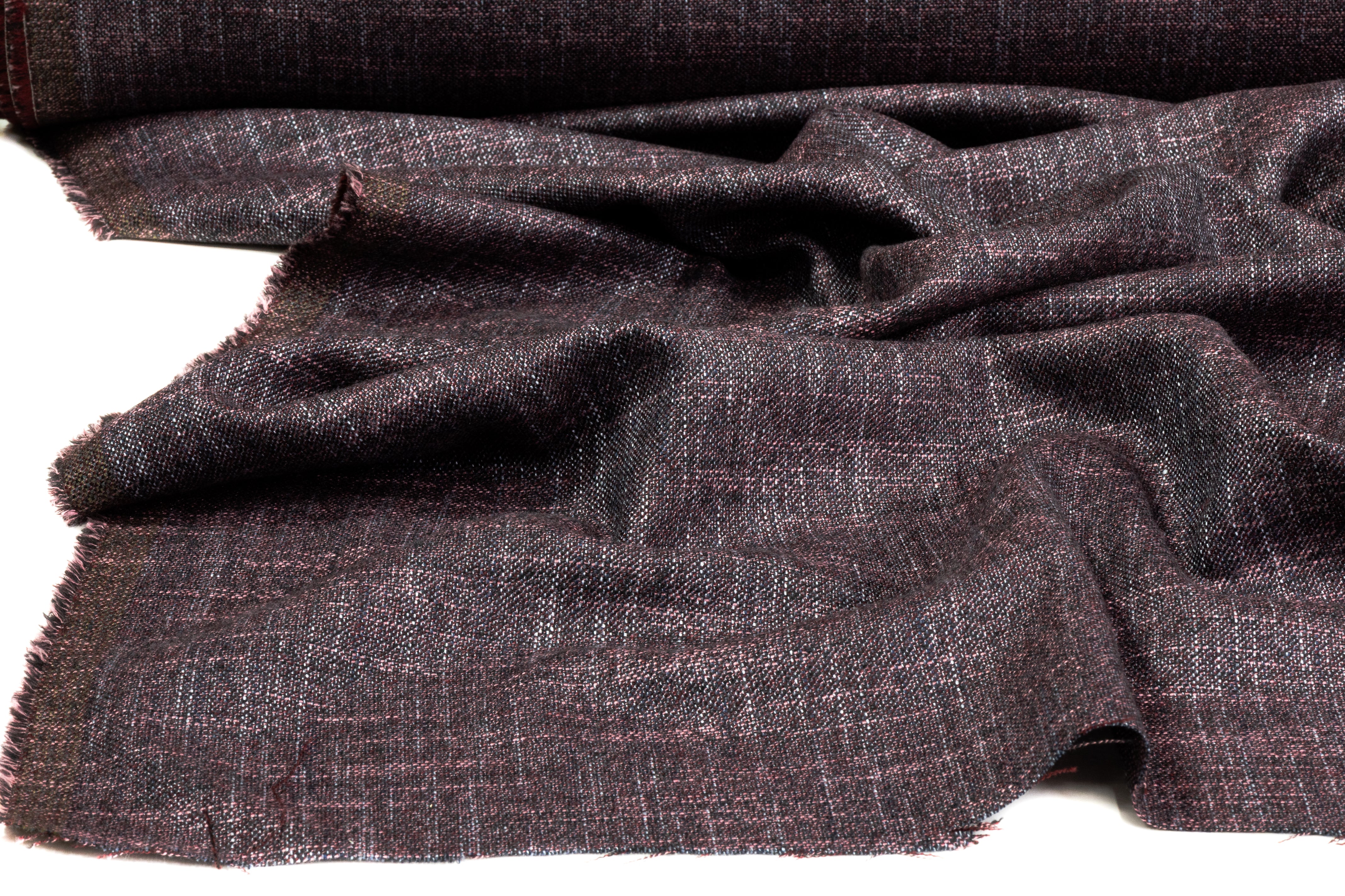 Iridescent Italian Wool - Burgundy / Blue / Pink