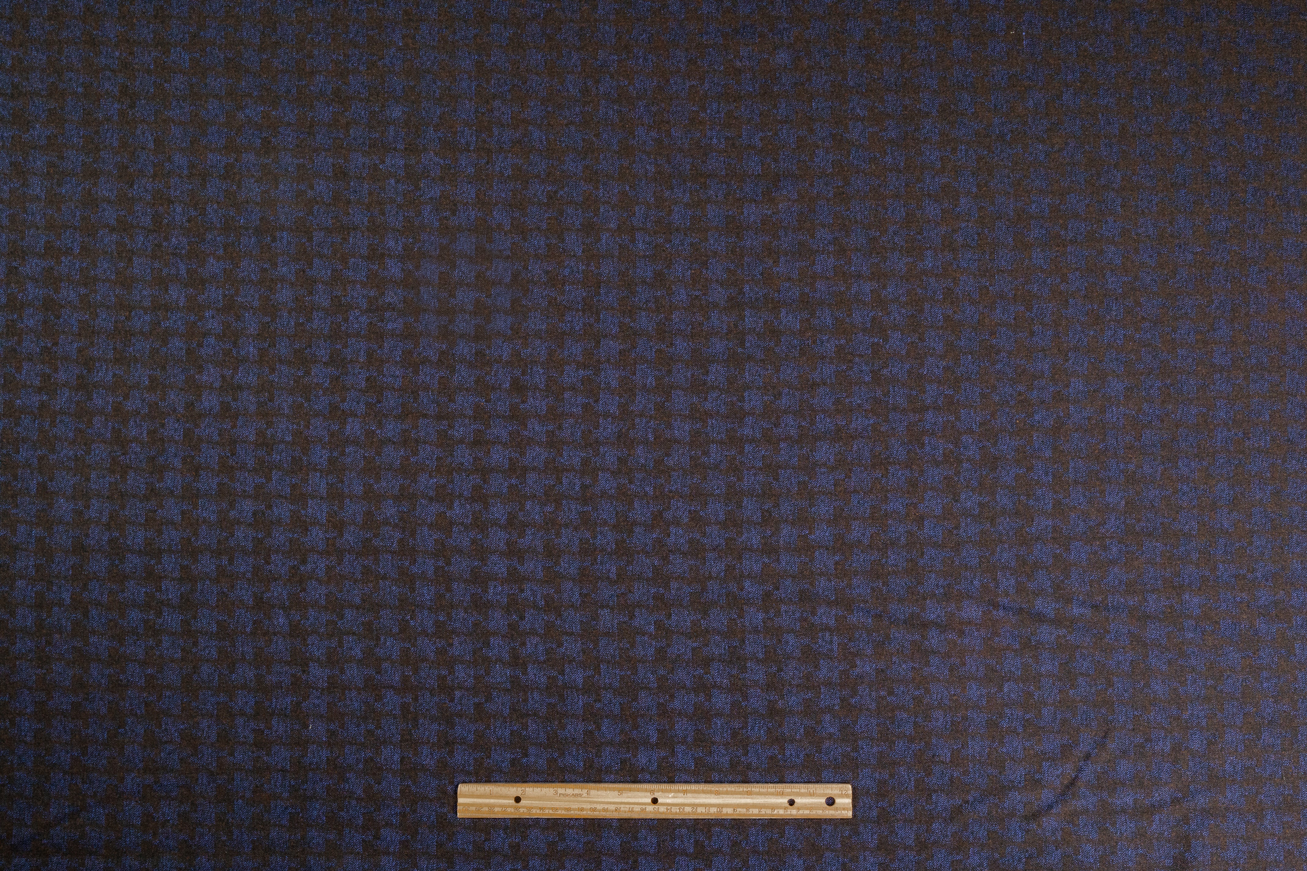 Armani - Houndstooth Italian Wool - Brown / Blue