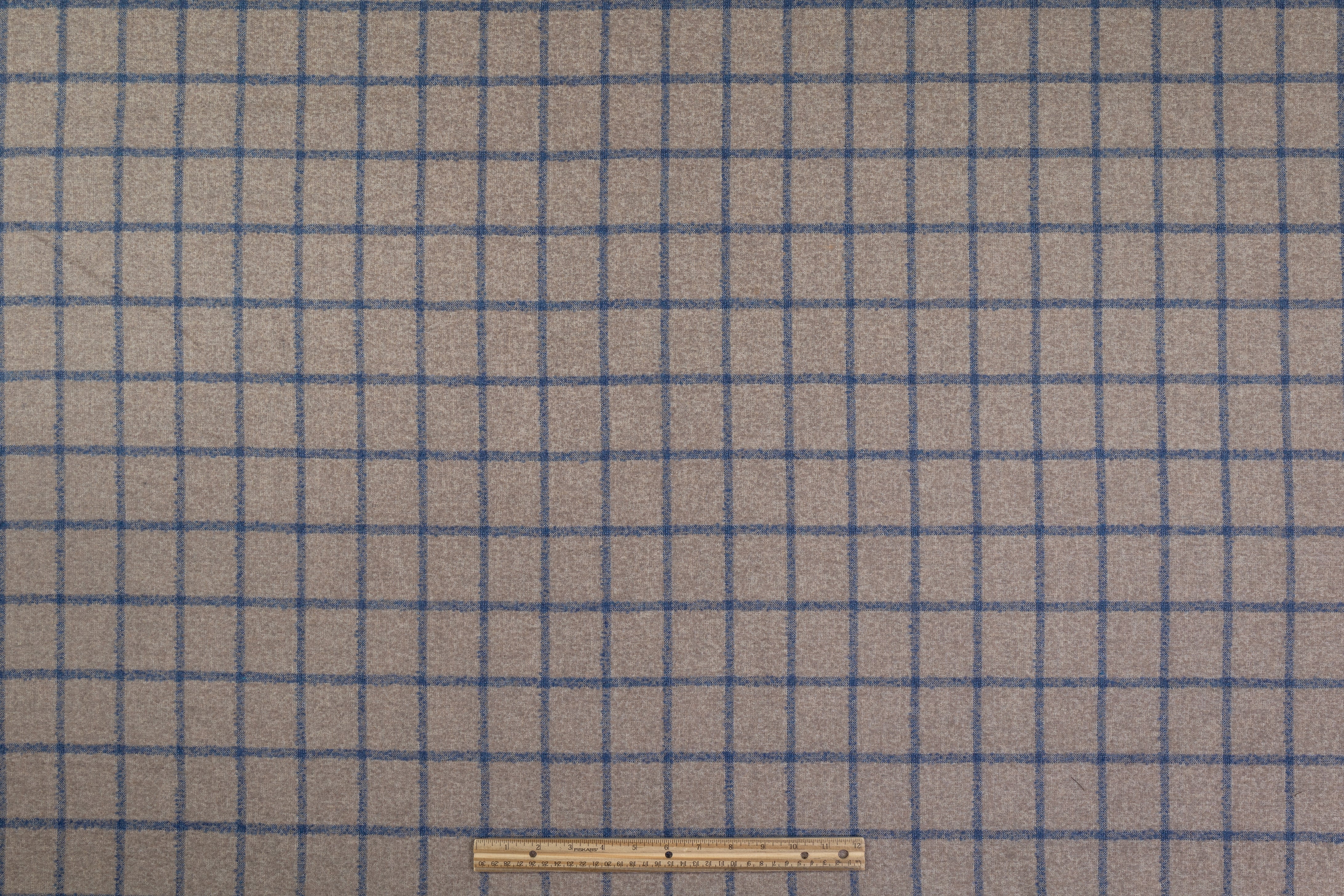 Italian Alpaca Wool Blend - Blue / Taupe