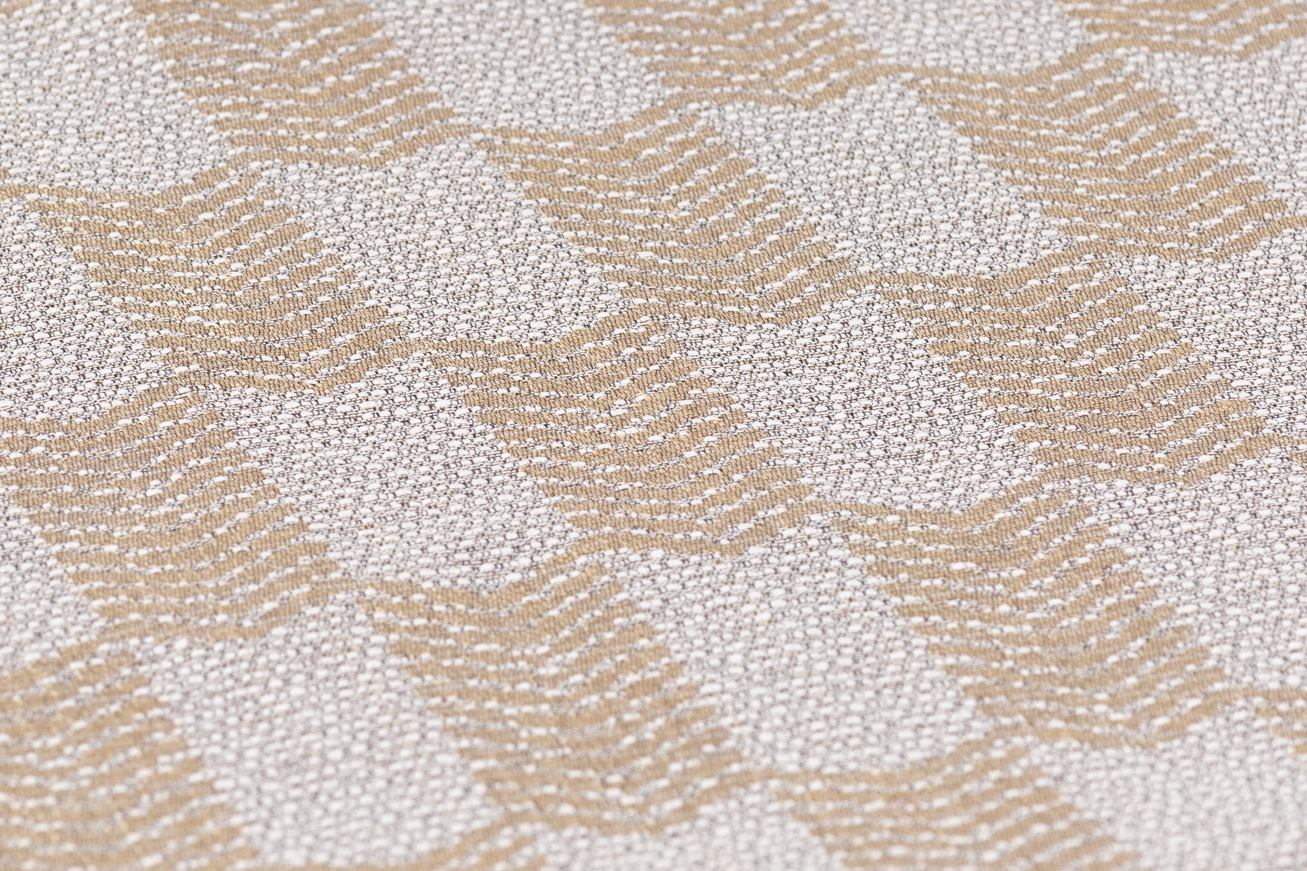 Geometric Italian Silk Blend Jacquard - Gray / Taupe