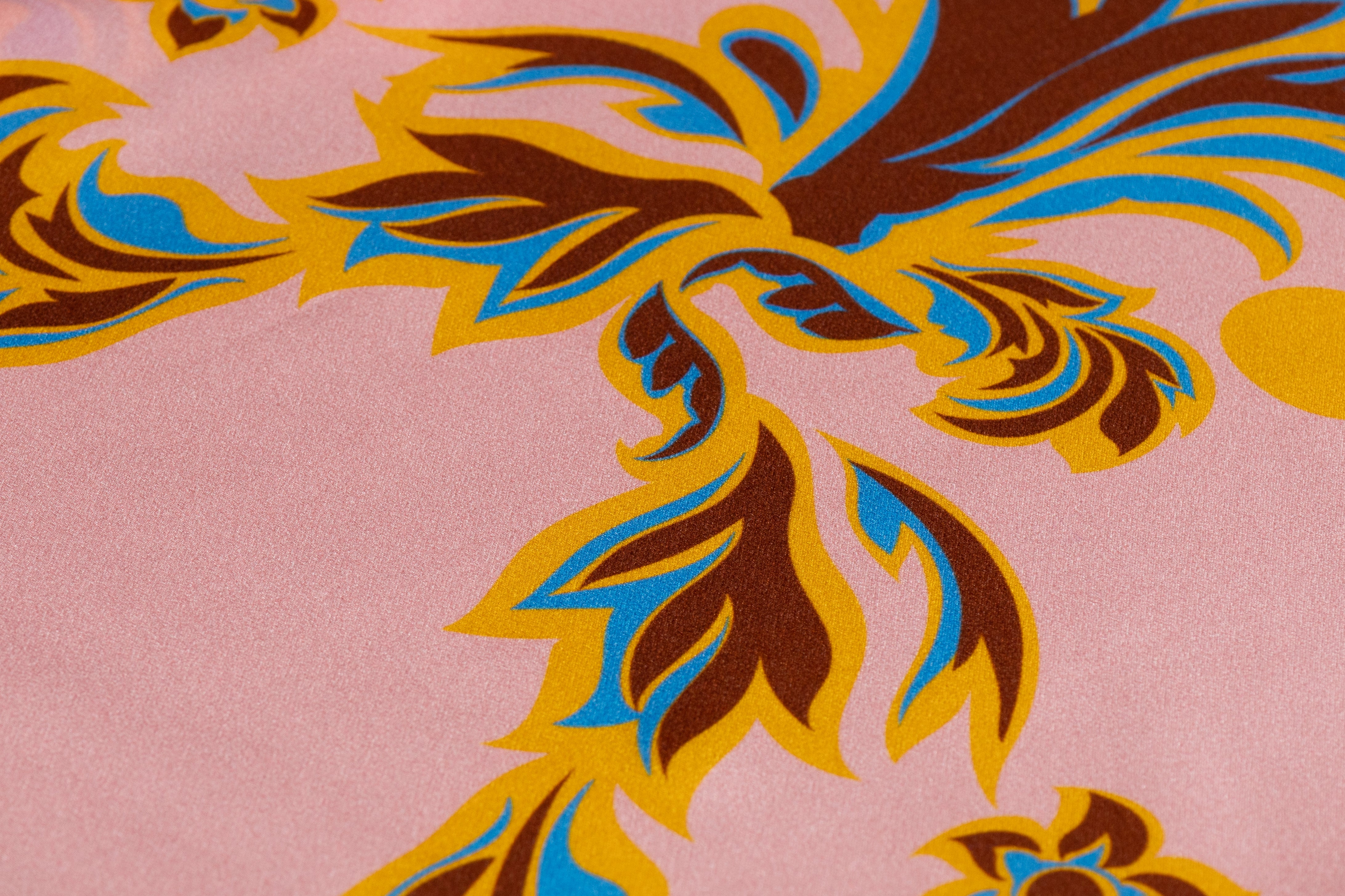 Italian Silk Charmeuse - Pink / Brown / Blue / Orange