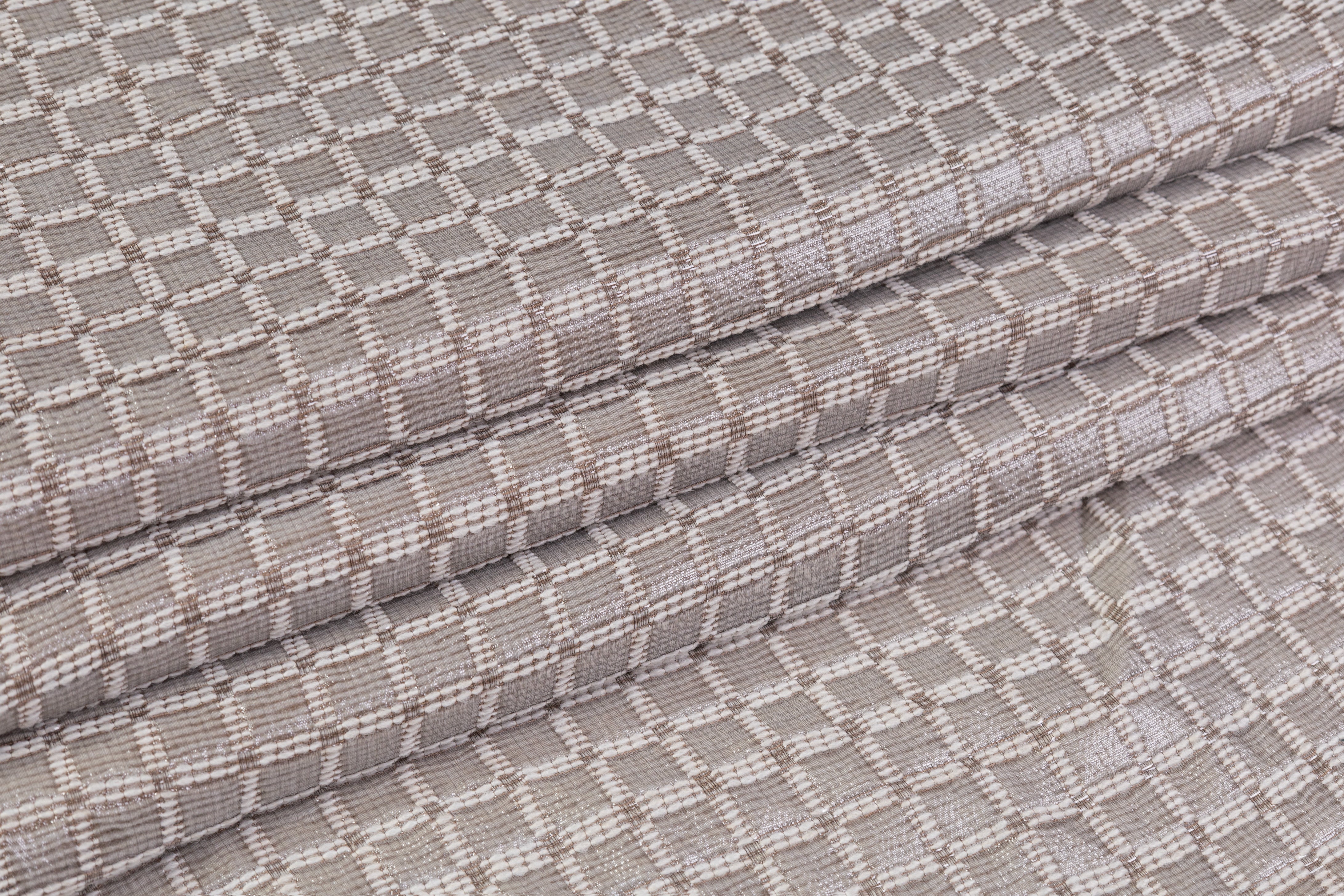 Geometric Italian Brocade - Taupe / Gray