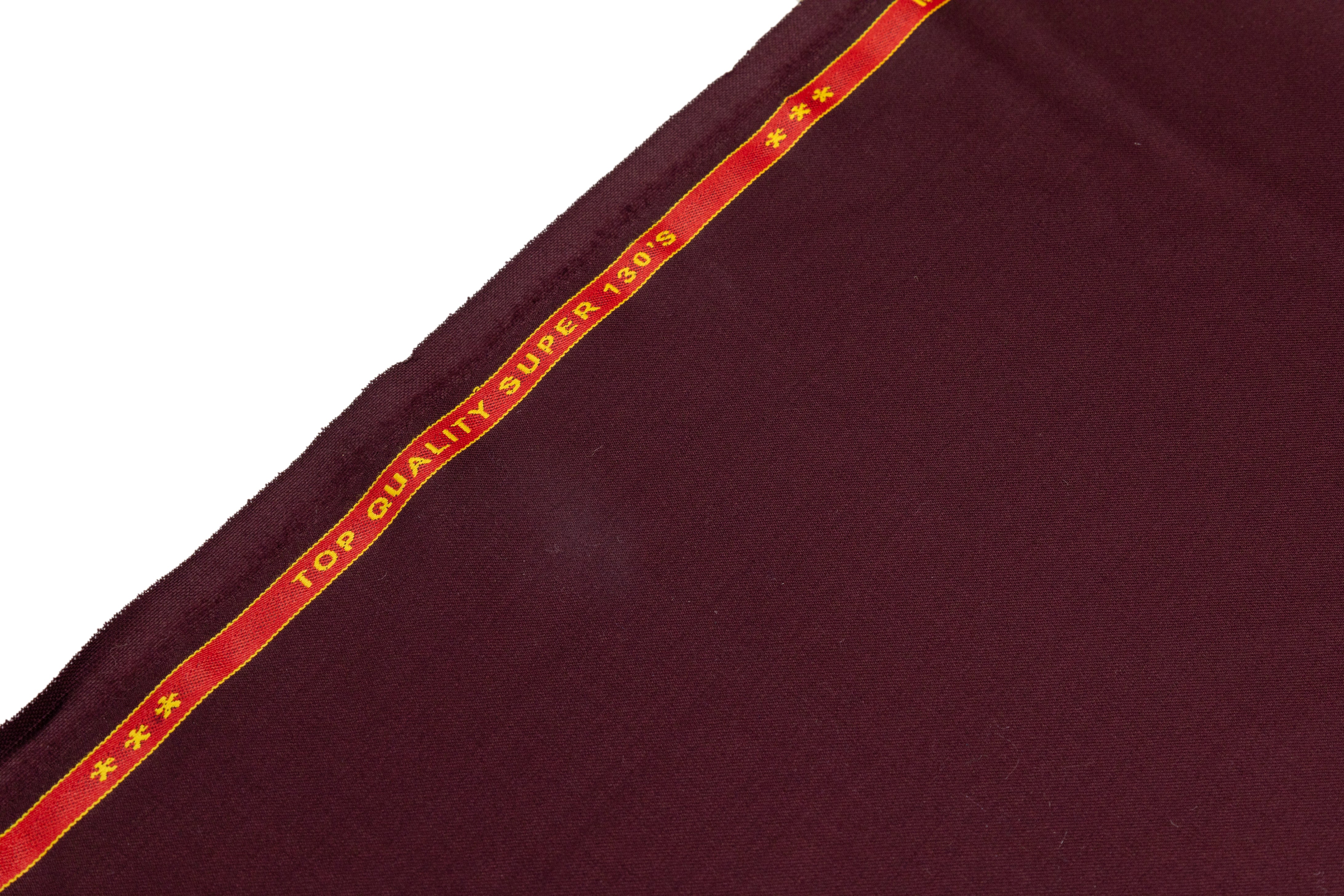 Super 130s Italian Wool Suiting - Burgundy