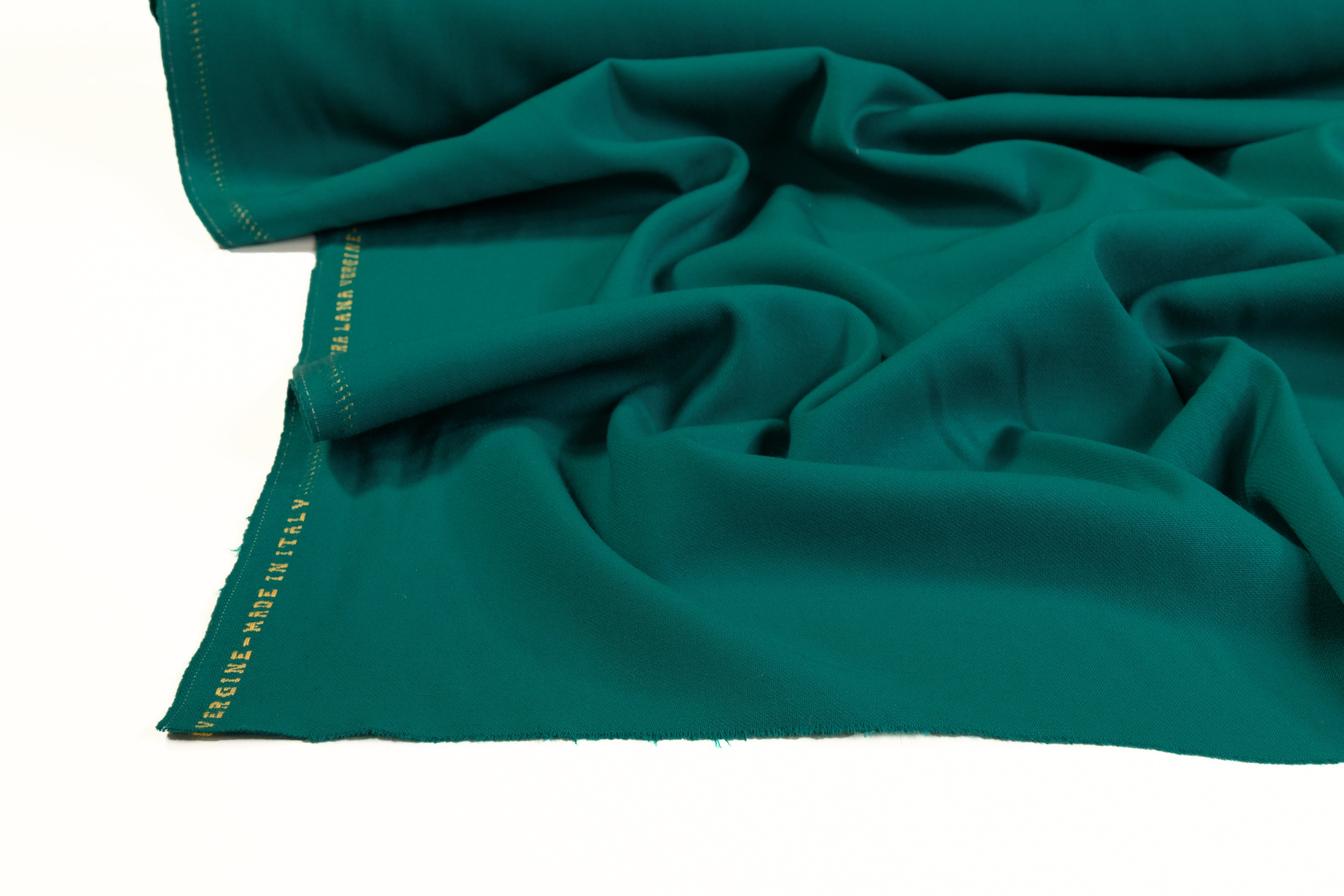 Italian Wool Flannel - Teal Green