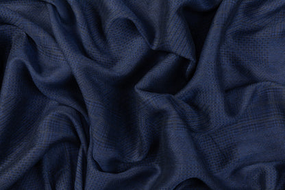 Double Faced Italian Linen Jacquard - Blue