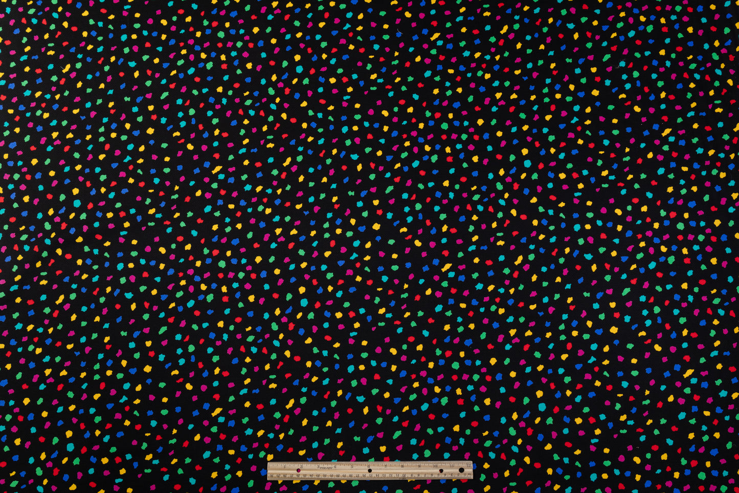 Printed Italian Cotton Pique - Black / Multicolor