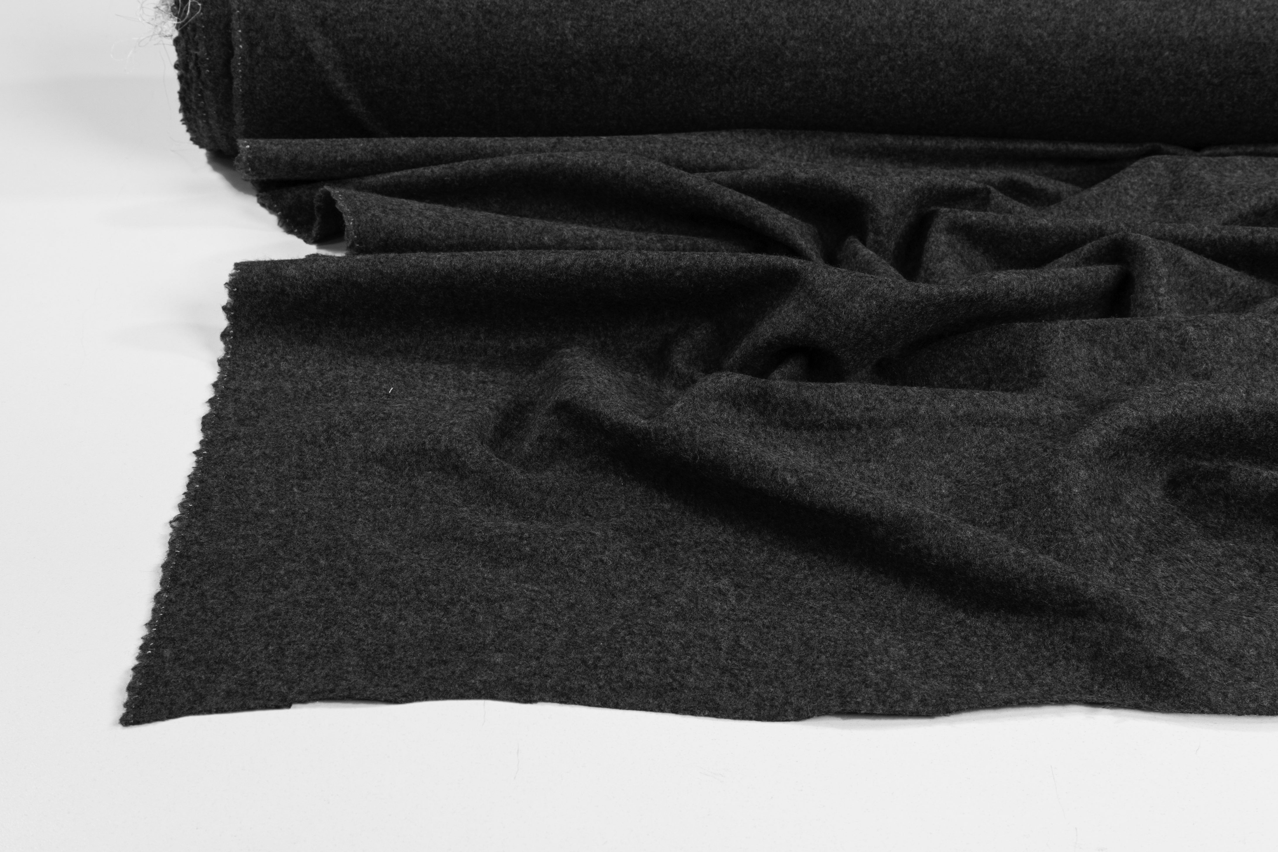 Italian Wool Cashmere Silk Flannel - Charcoal Gray