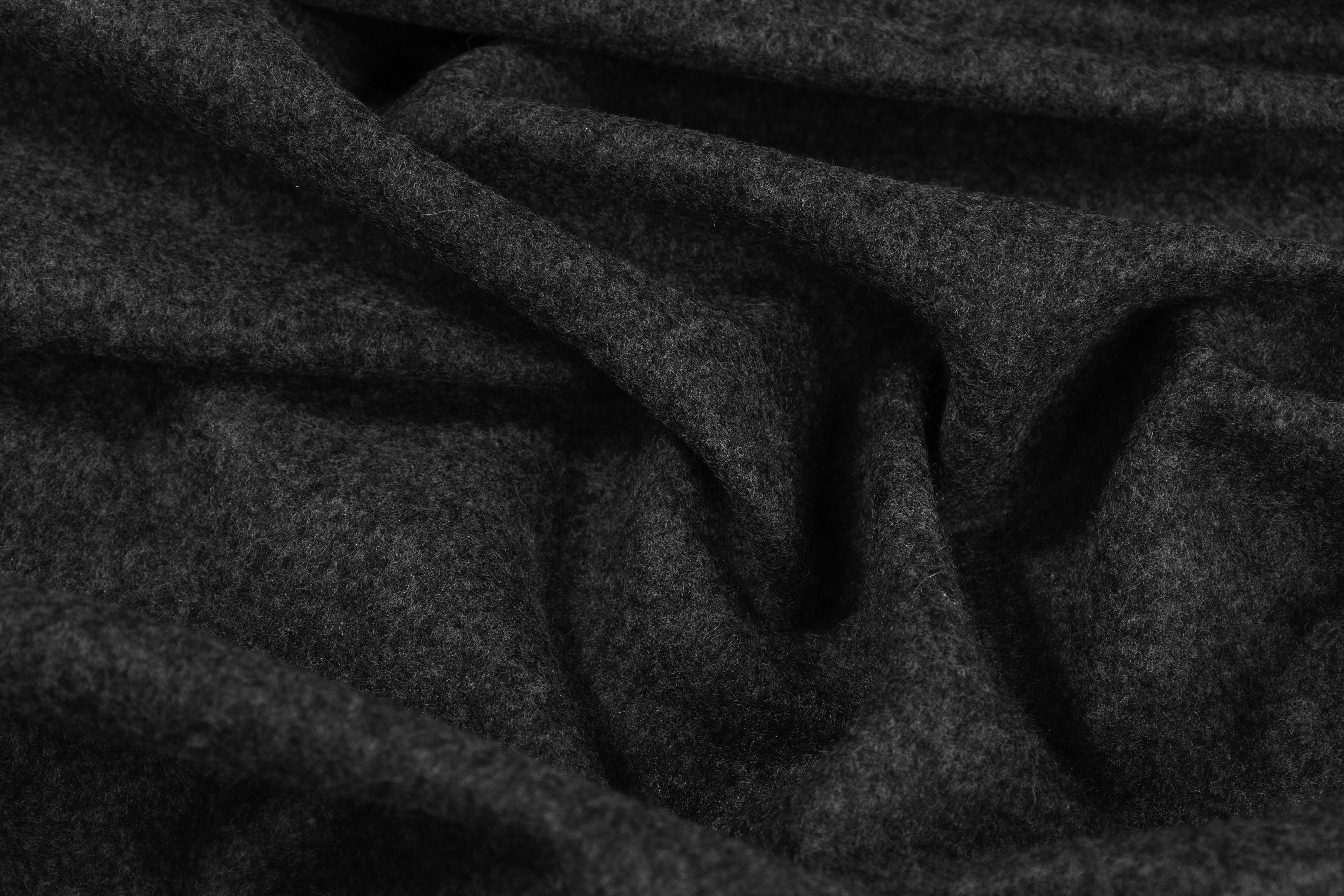 Italian Wool Cashmere Silk Flannel - Charcoal Gray