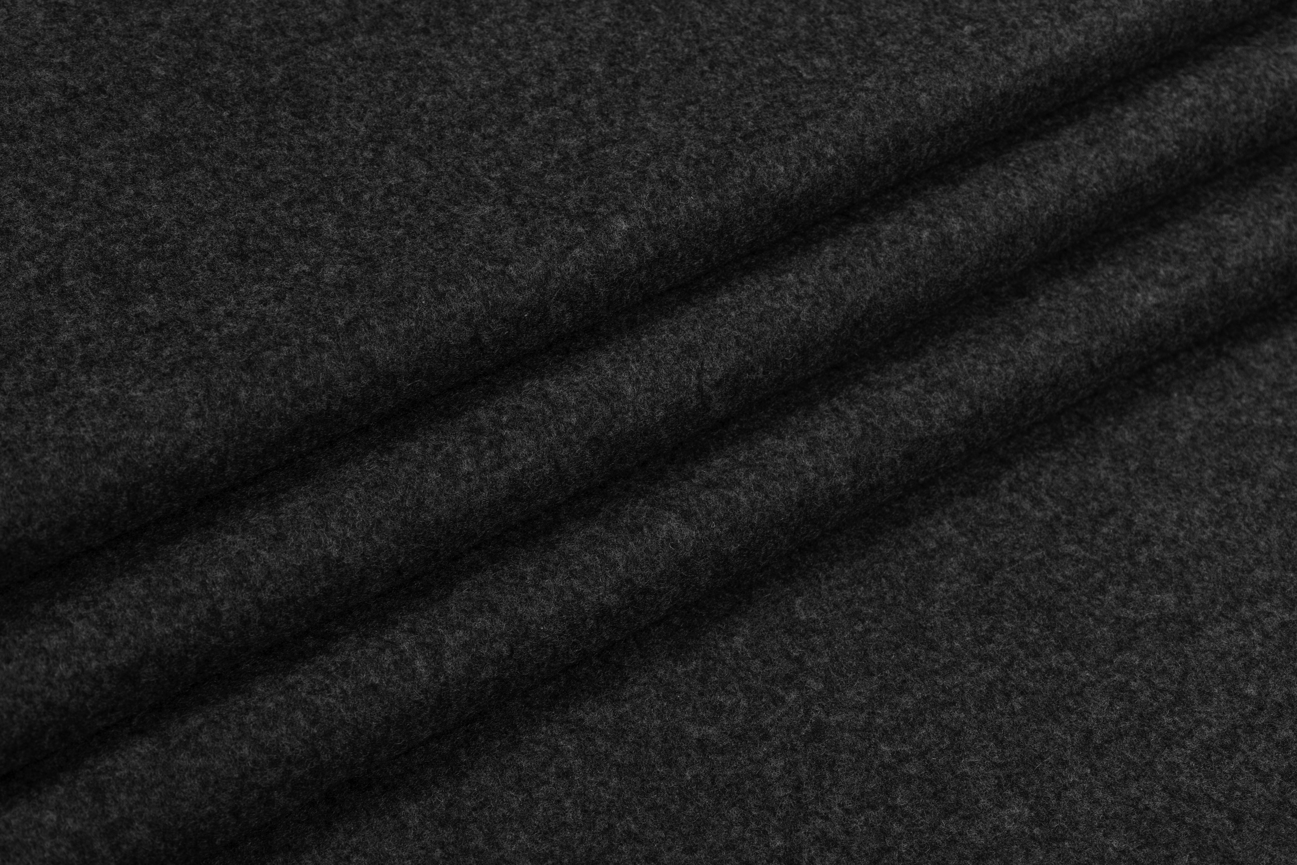 Italian Wool Cashmere Silk Flannel - Charcoal Gray