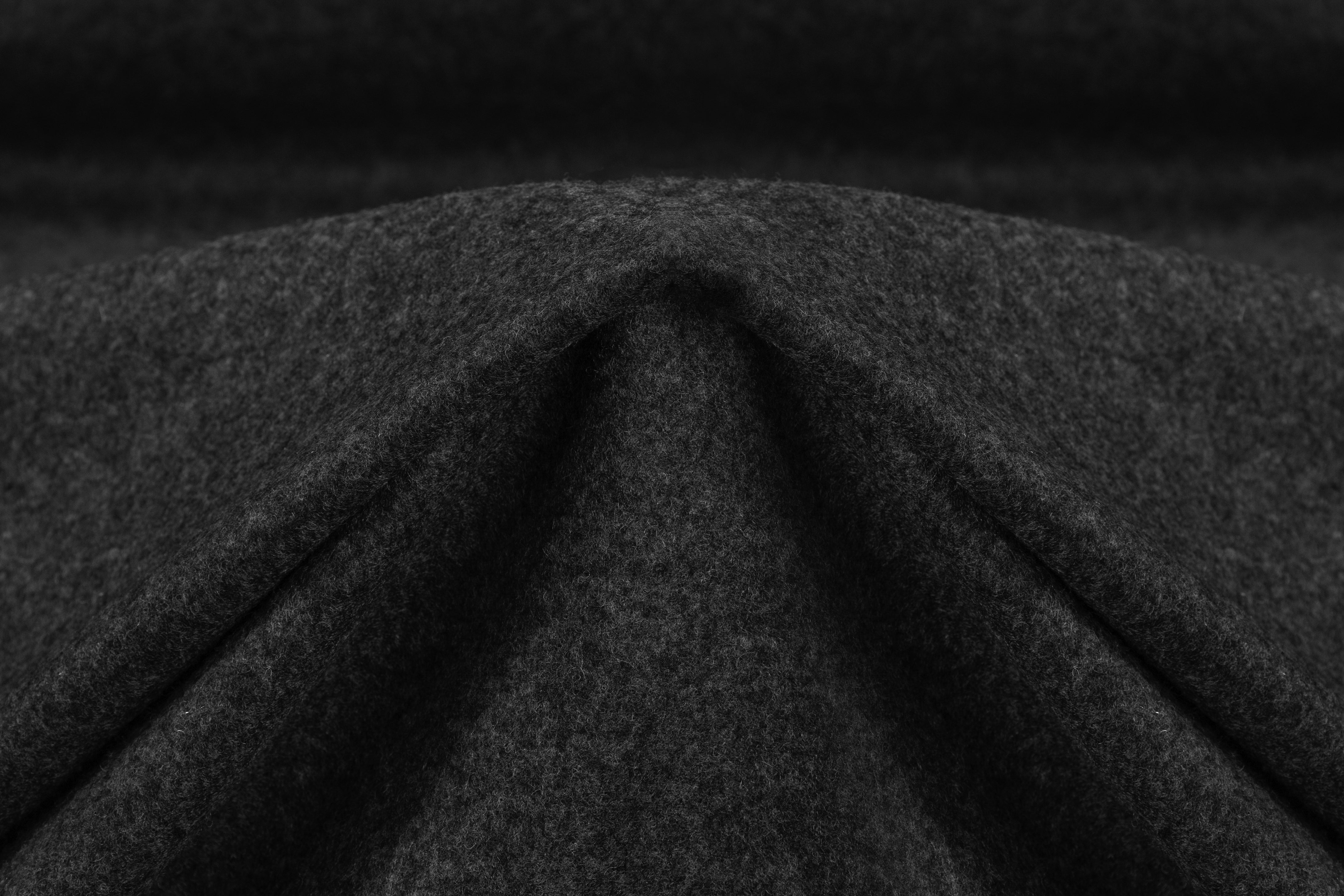 Italian Wool Cashmere Silk Flannel - Charcoal Gray