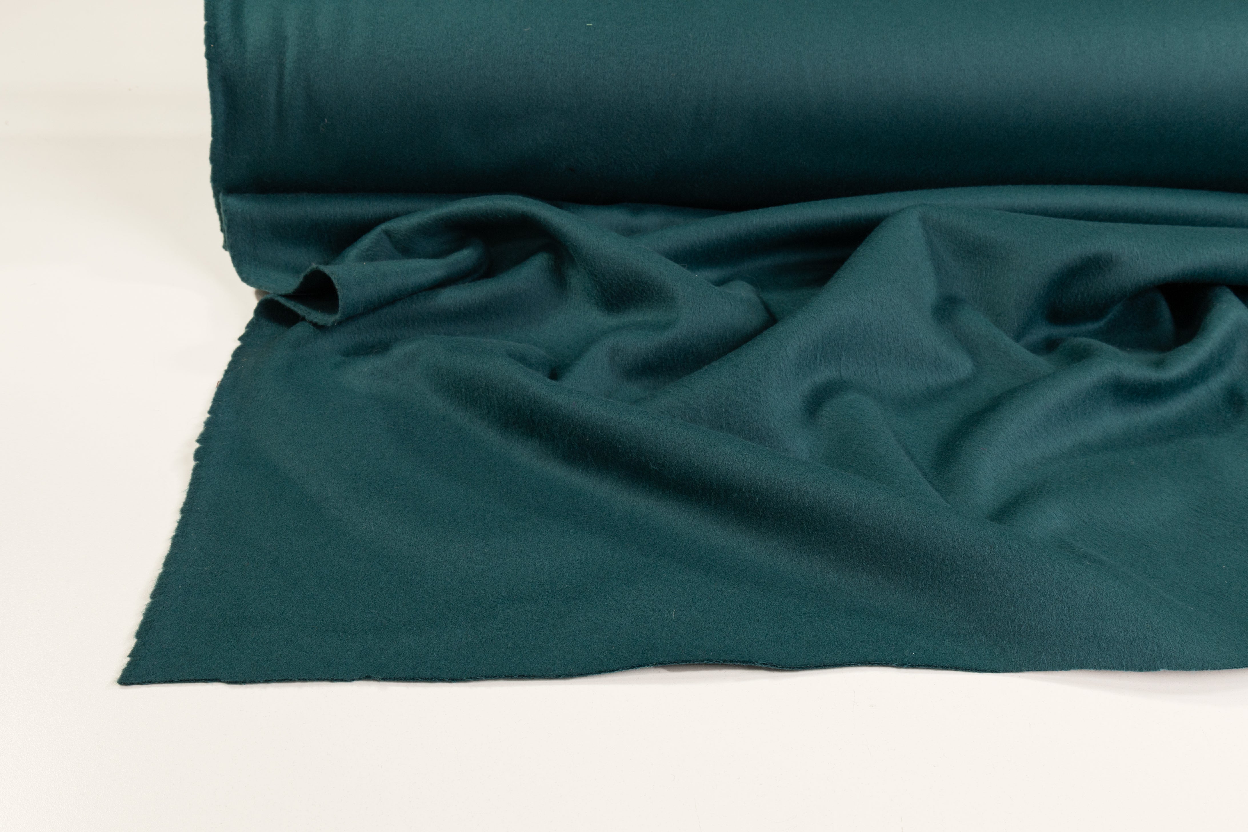 Double Faced Italian Wool Coating - Teal