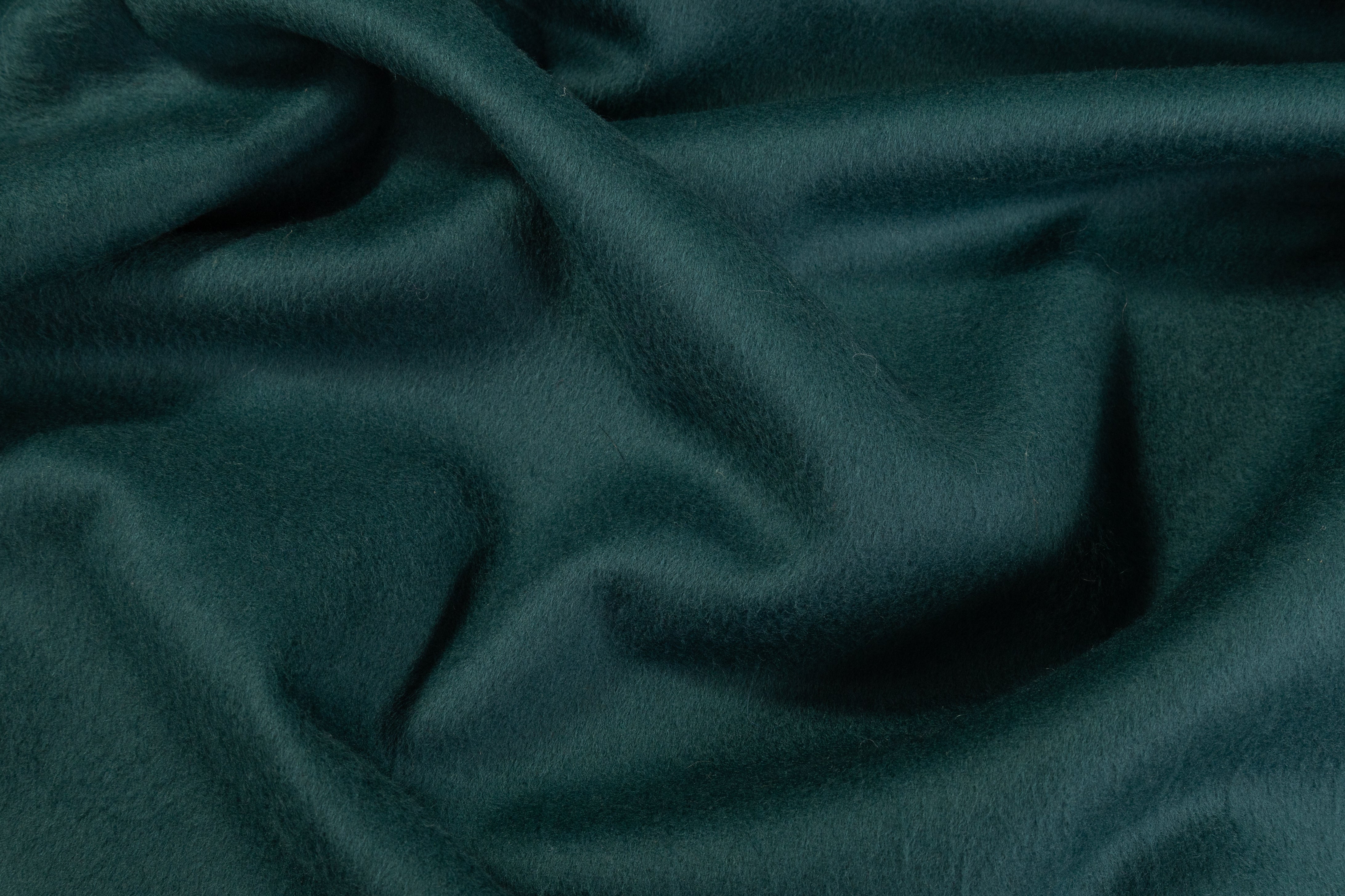 Double Faced Italian Wool Coating - Teal