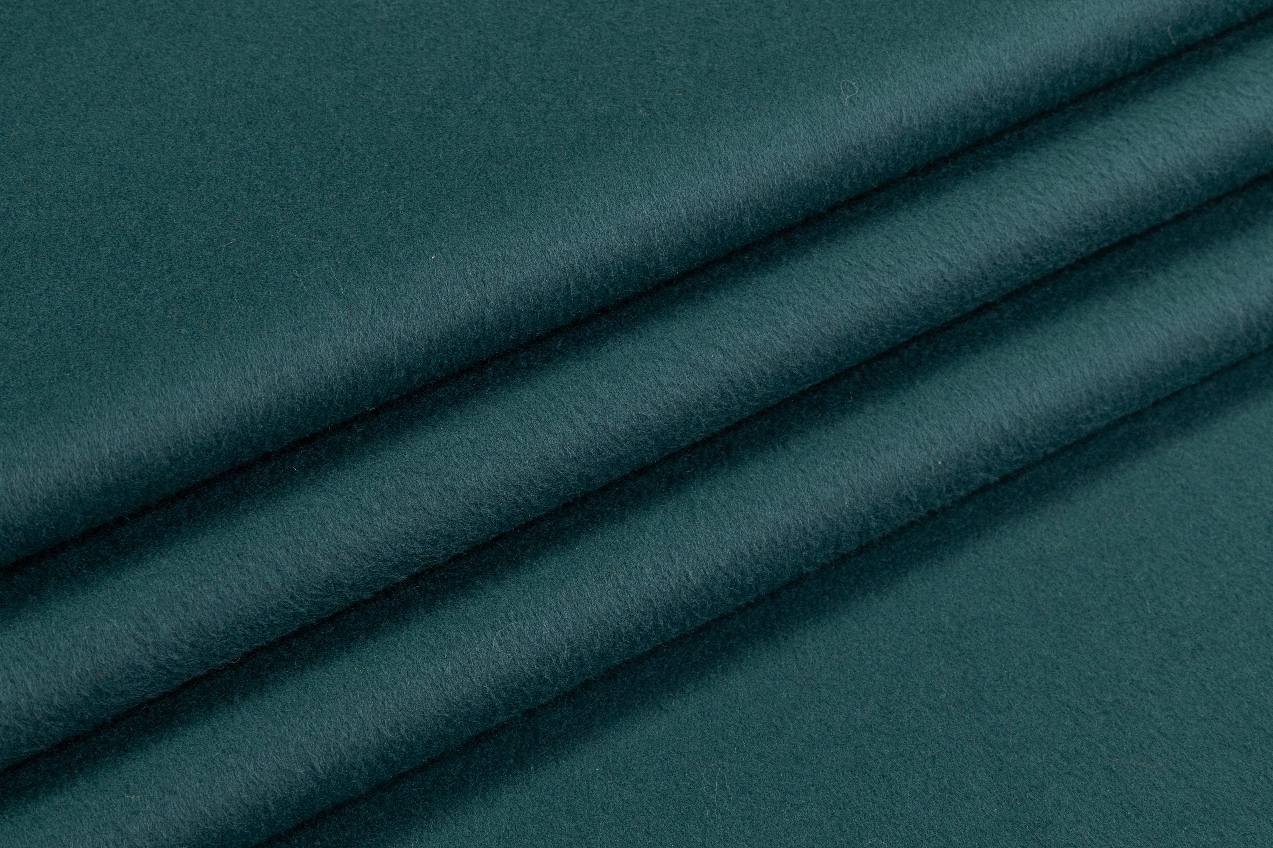 Double Faced Italian Wool Coating - Teal