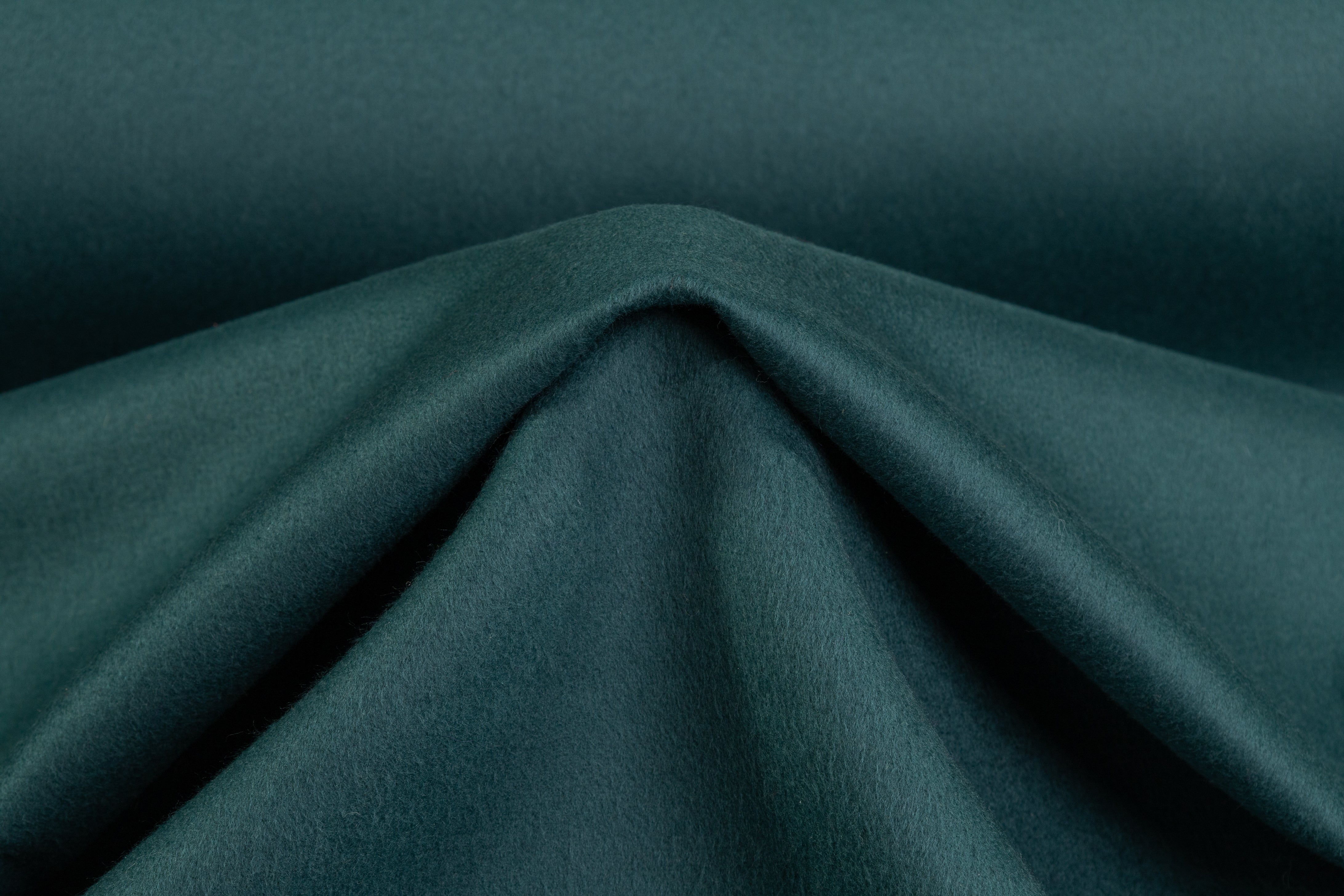 Double Faced Italian Wool Coating - Teal
