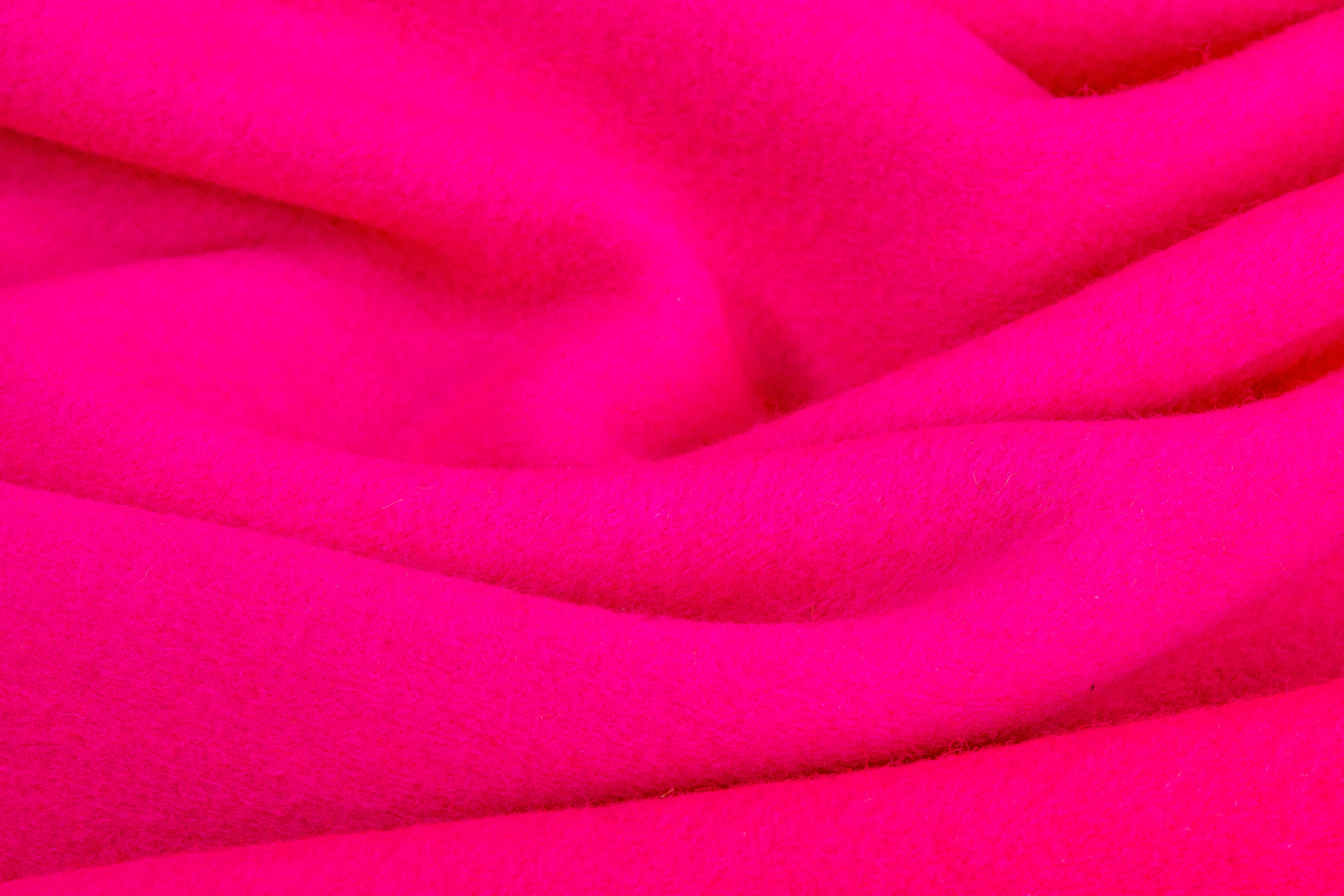 Double-Faced Italian Boiled Wool Coating - Magenta / Orange